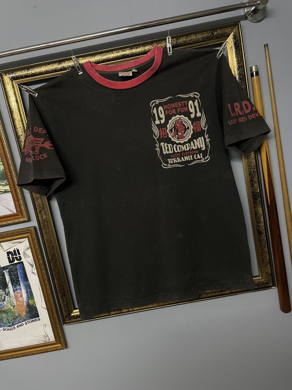 Designer × Japanese Brand × Vintage Vintage 90s Japan Designer Ted Company Devil Red Faded Tee Size US M / EU 48-50 / 2 - 7 Thumbnail