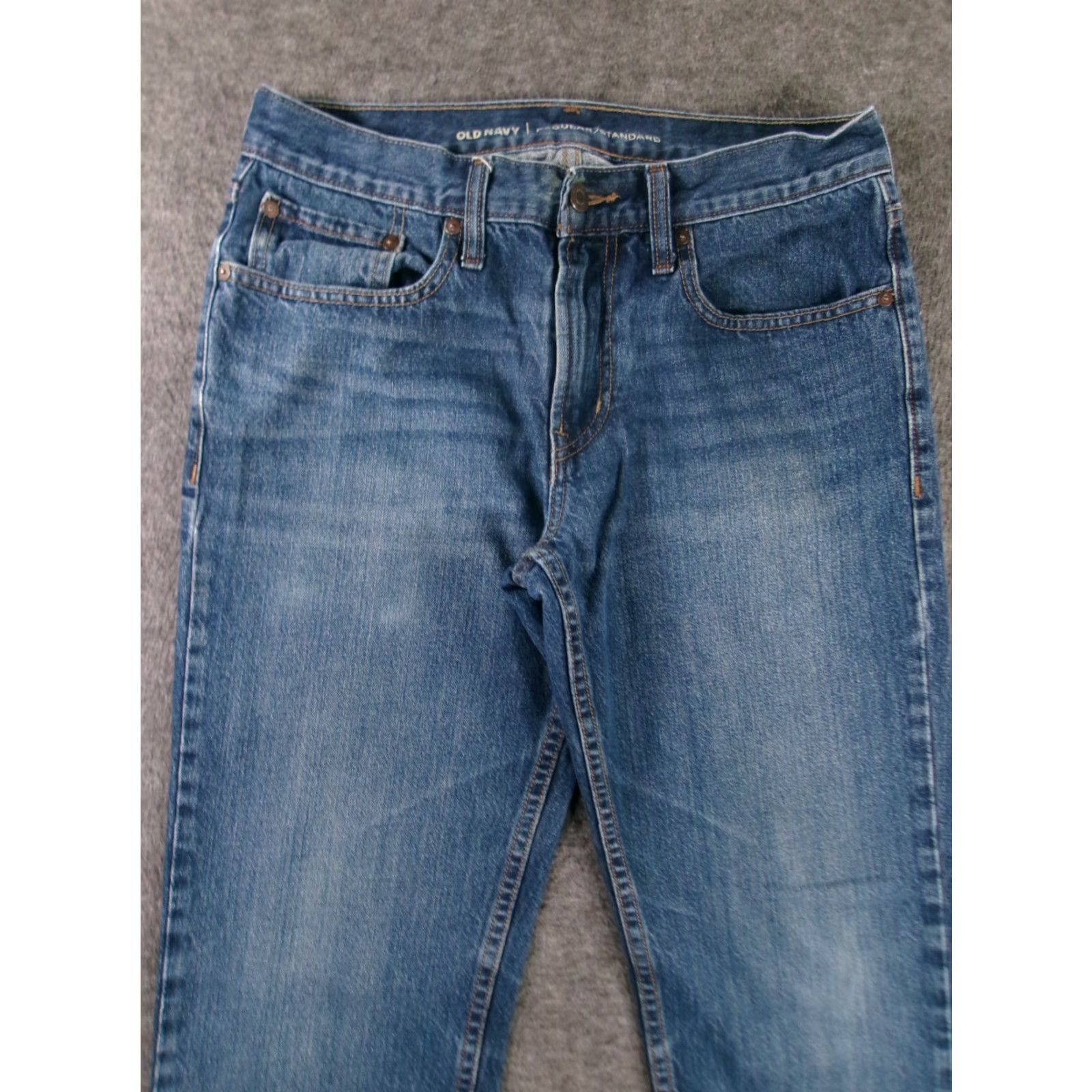 Old Navy Old Navy Jeans Men 29x30 Blue Straight Leg Regular Fit Medium Wash Distressed 90s Size US 29 - 2 Thumbnail
