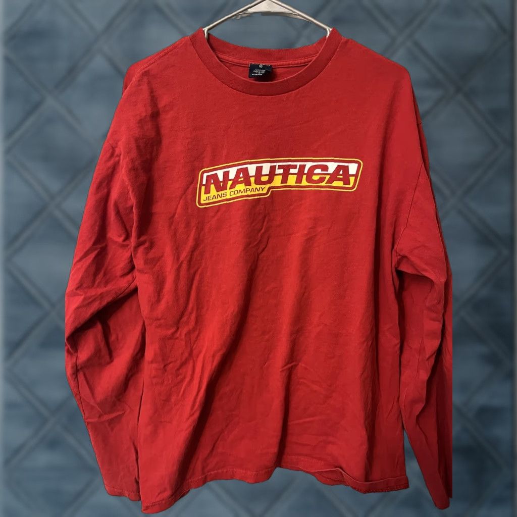 Nautica VINTAGE Nautica Jeans Company T-Shirt Long Sleeve Size L Red Men Size US L / EU 52-54 / 3 - 1 Thumbnail