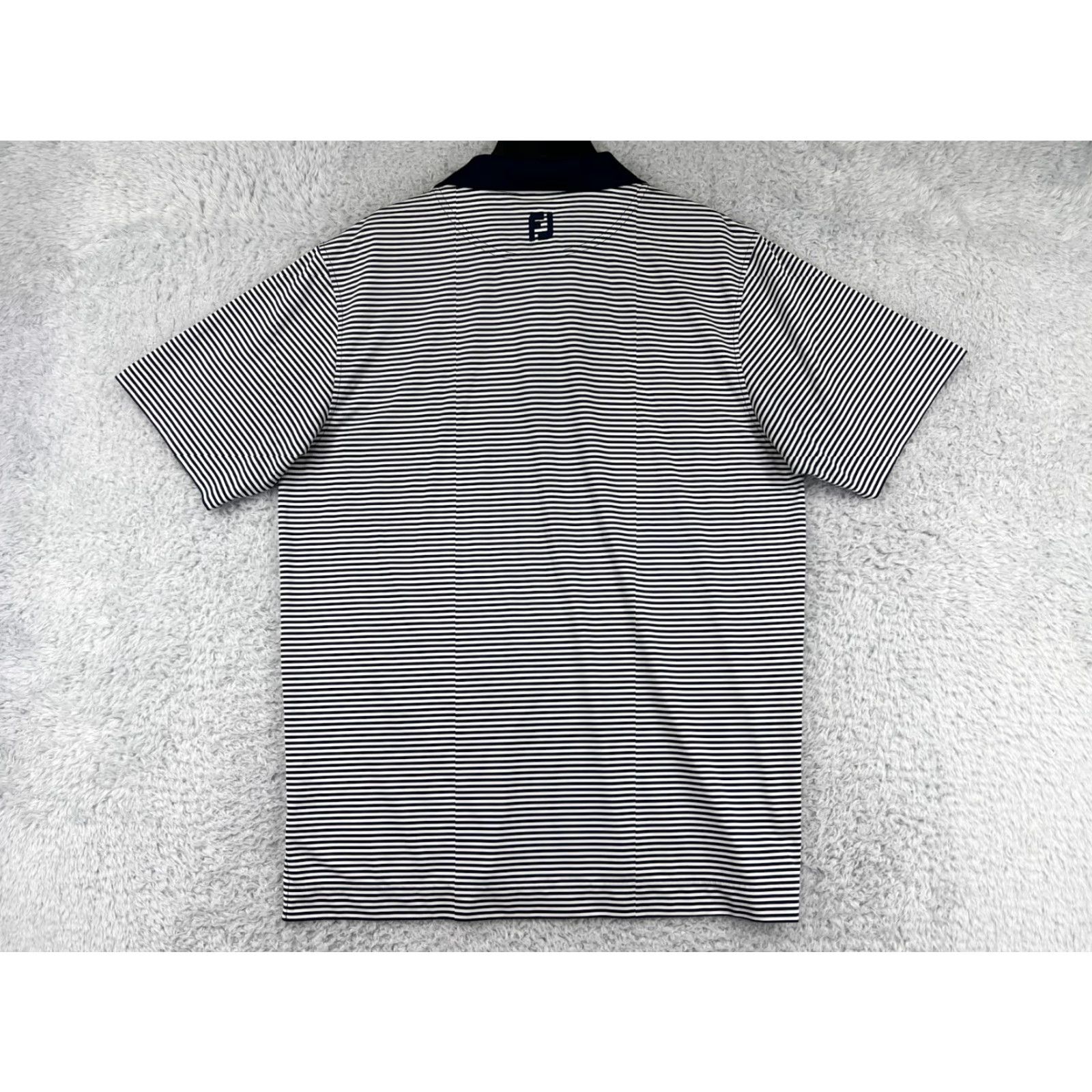 Footjoy FootJoy Polo Shirt Mens M Blue Striped 100% Polyester Golf Shirt Sports Modern Mens Size US M / EU 48-50 / 2 - 2 Thumbnail