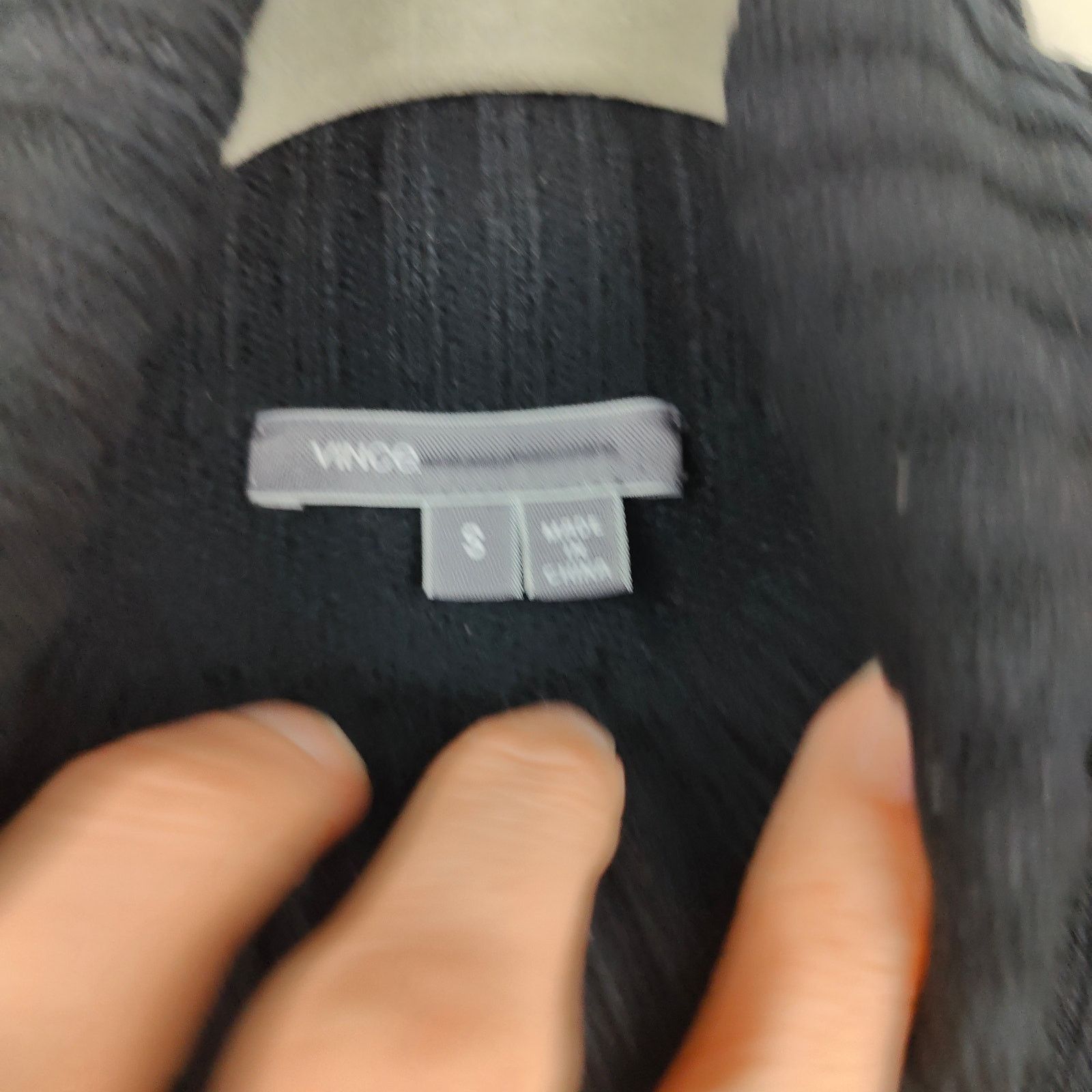 Vince Vince Wool Cashmere Sweater Small Black Gray Colorblock Size S / US 4 / IT 40 - 6 Thumbnail