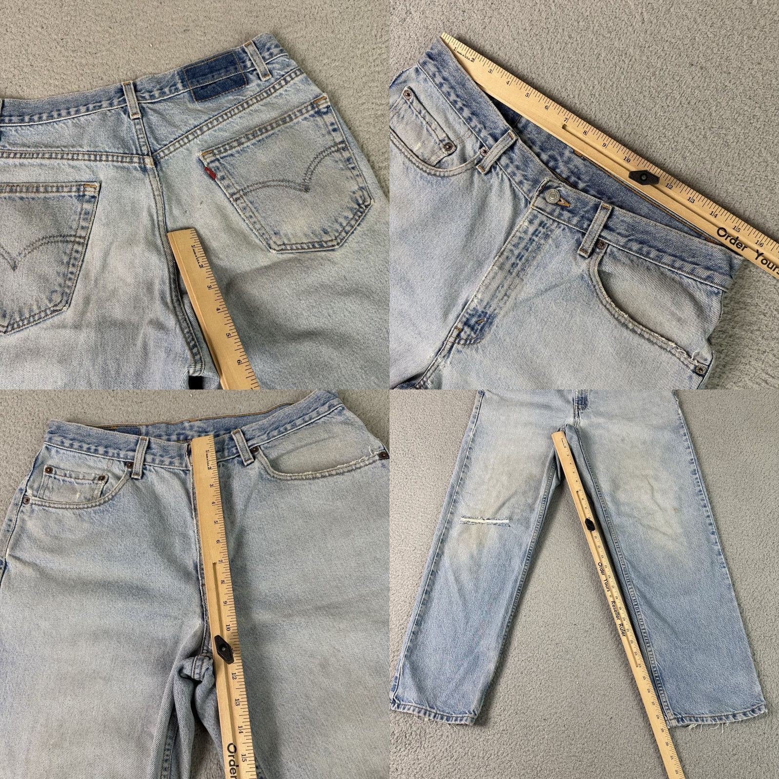 Levi's VINTAGE Levi's Jeans Mens 32x29 Relaxed Straight Denim Distressed 90s Vtg Jeans Size US 32 / EU 48 - 10 Thumbnail