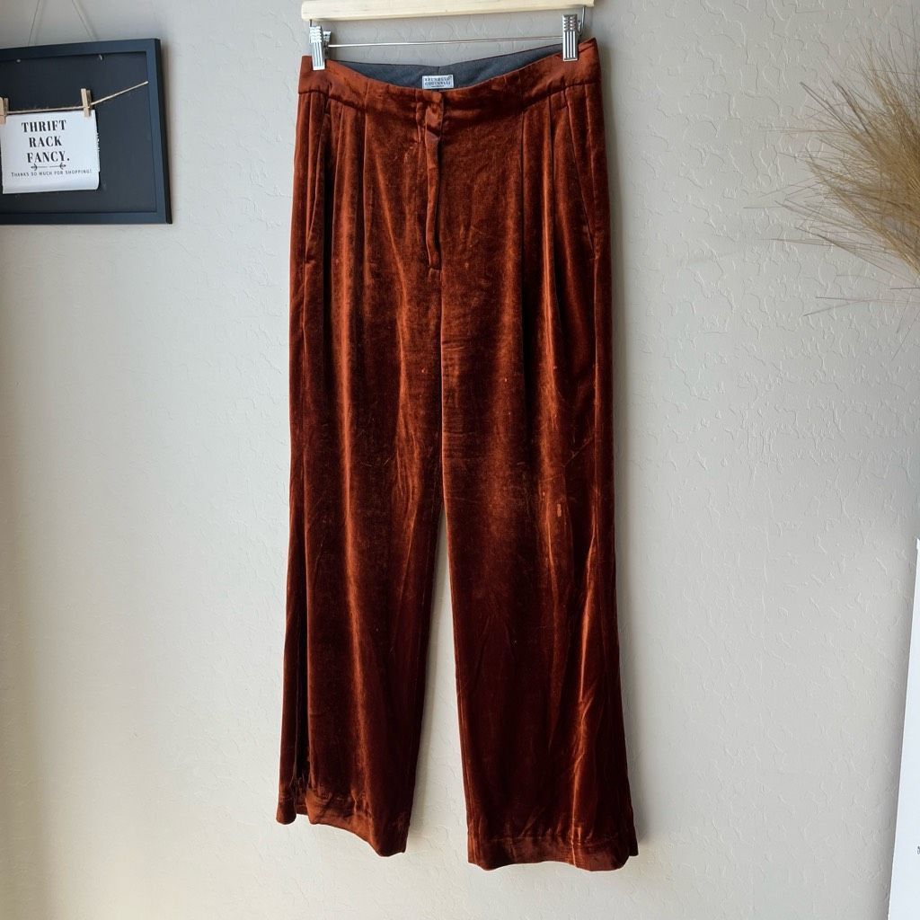 Brunello Cucinelli Brunello Cucinelli Pants Velvet Straight Leg Trousers Pants Size 26" / US 2 / IT 38 - 2 Thumbnail