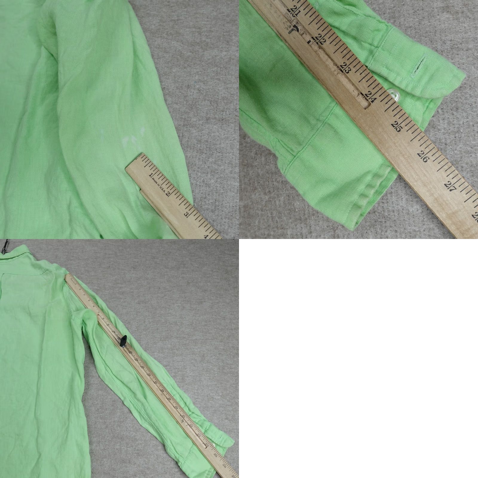 Polo Ralph Lauren VINTAGE Polo Ralph Lauren Shirt 2XL Green Solid Button Down 100% Linen Size US XXL / EU 58 / 5 - 9 Thumbnail