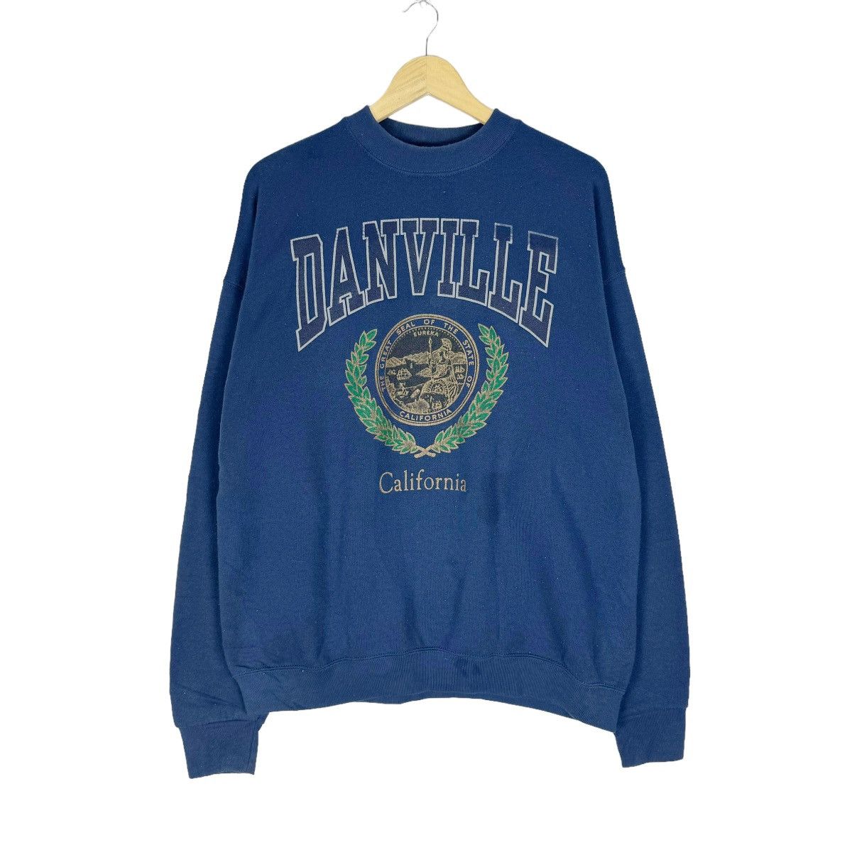 Fruit Of The Loom ☀️VINTAGE 90s DANVILLE CALIFORNIA SWEATSHIRT CREWNECK Size US XL / EU 56 / 4 - 1 Thumbnail