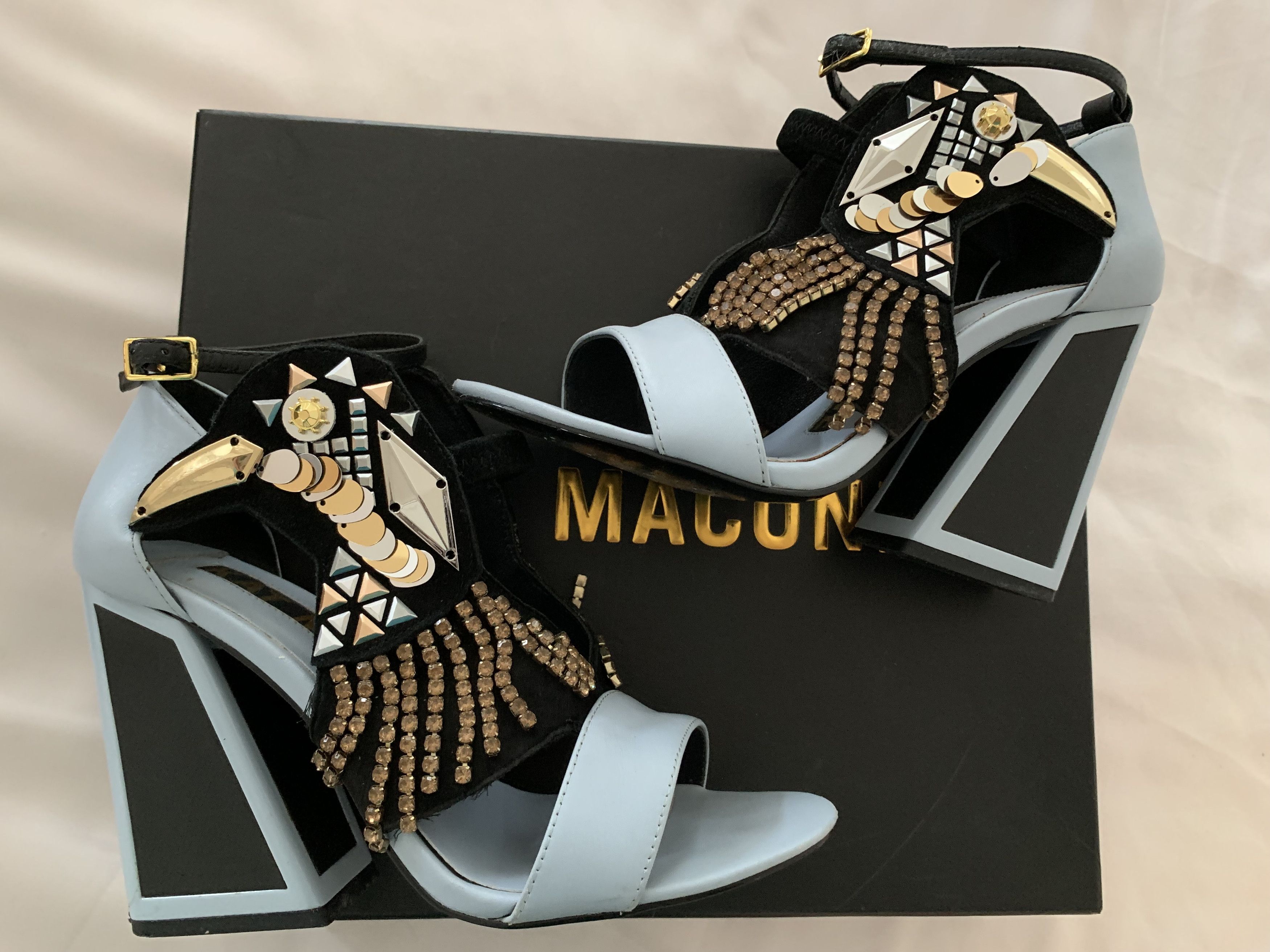 Other Kat Maconie Resort Aya Embellished Block Heel Shoes Size 5 Size US 5 / IT 35 - 5 Thumbnail