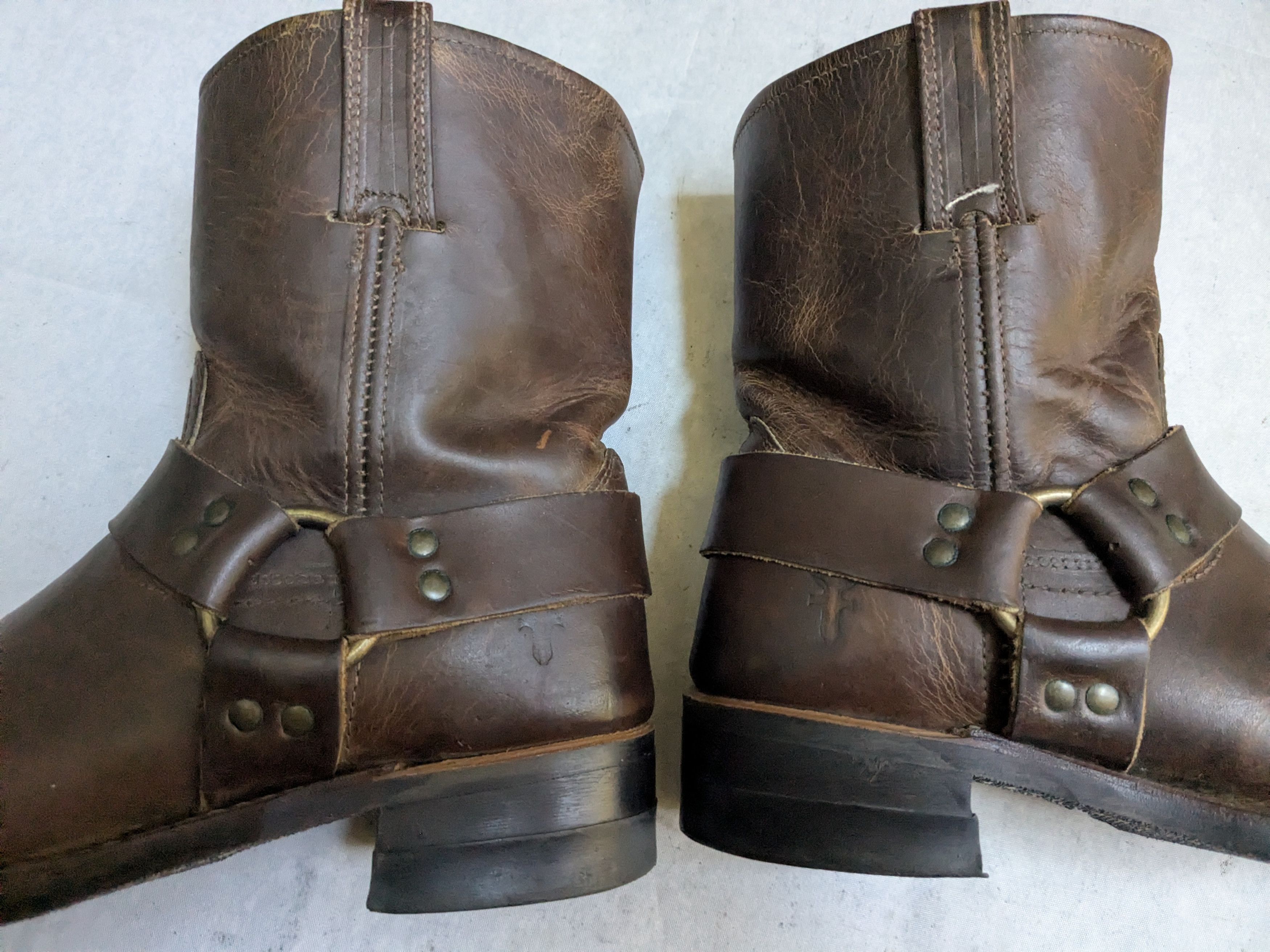 Frye Frye Harness Brown 9 M Leather Strap Buckle Size US 9 / EU 42 - 9 Thumbnail