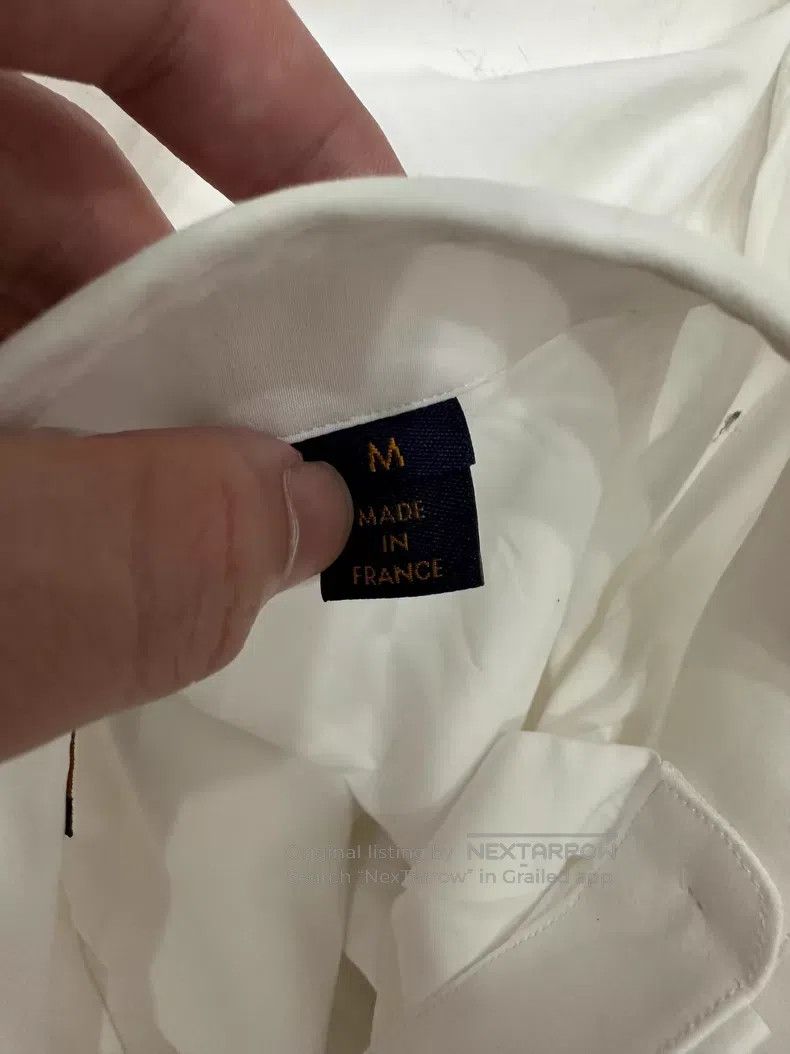Louis Vuitton Louis Vuitton White Embroidered Long Sleeve Shirt Size US M / EU 48-50 / 2 - 5 Thumbnail
