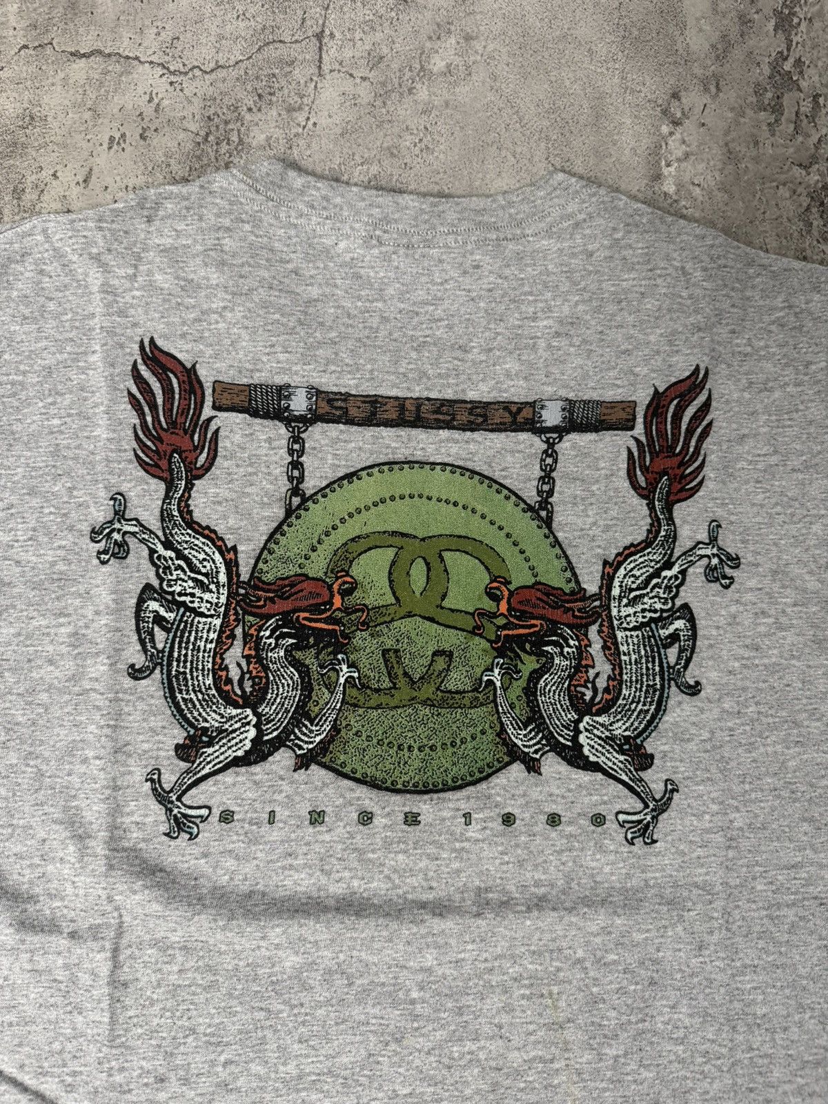 Stussy VINTAGE 90’S STUSSY GONG DRAGON T-SHIRT Size US M / EU 48-50 / 2 - 2 Thumbnail