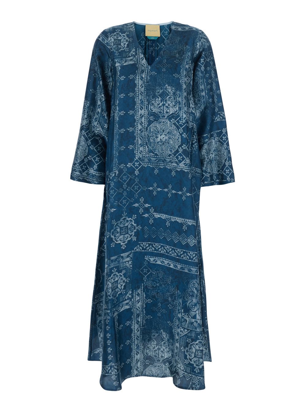 Missoni Long Dress 'Garcia' with V-Neck and All-Over Print in Blue Silk for Women Size M / US 6-8 / IT 42-44 - 1 Thumbnail