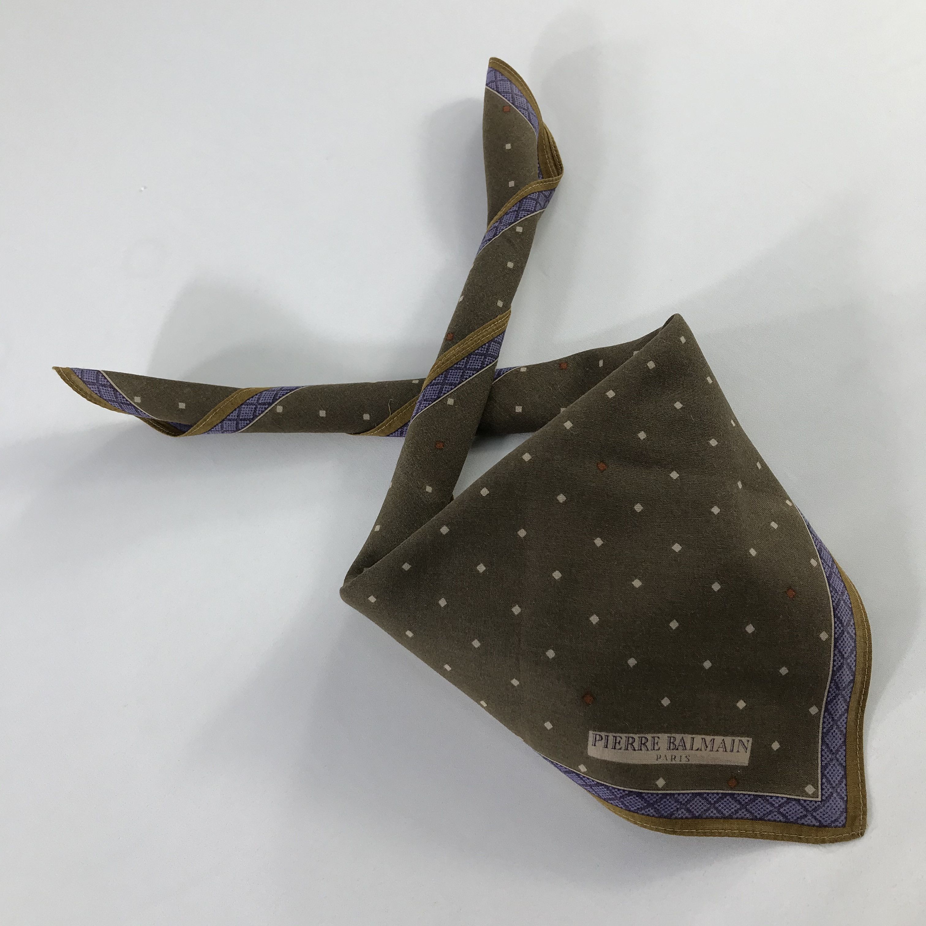 Pierre Balmain × Vintage Pierre Balmain Bandana / Handkerchief / Neckerchief - S773 Size ONE SIZE - 4 Thumbnail