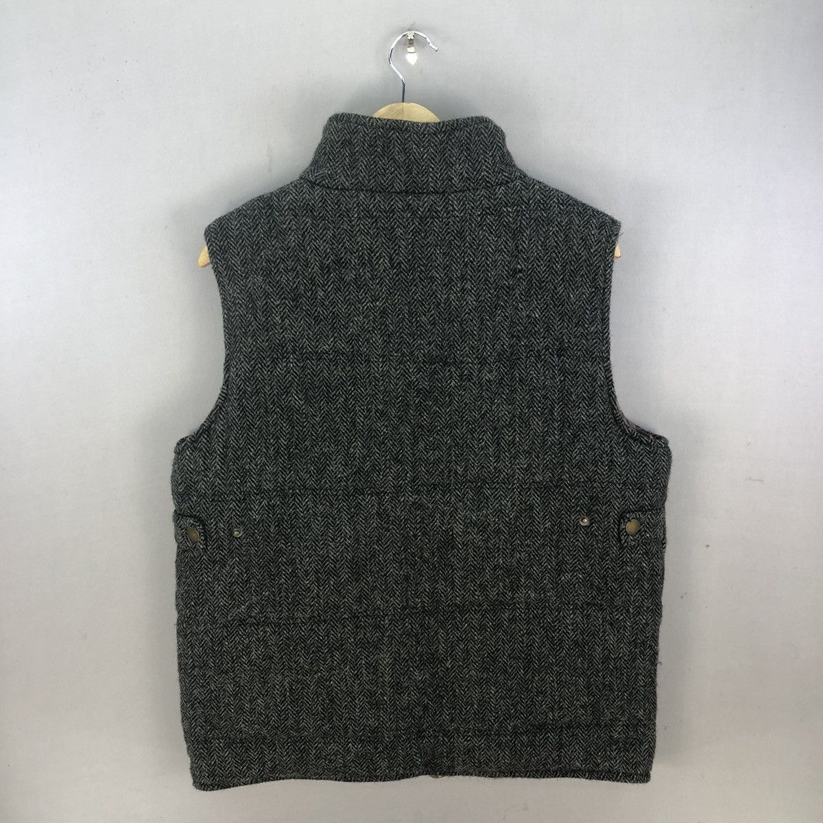 Harris Tweed Peregrine Made In England Herringbone Wool Padded Vest Size US L / EU 52-54 / 3 - 12 Thumbnail