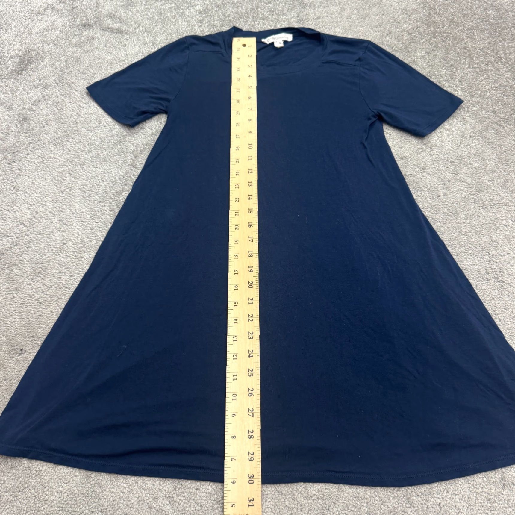 BCBGeneration BCBGeneration A-Line T-Shirt Dress Womens Small Blue Casual Midi Short Sleeve Size S / US 4 / IT 40 - 7 Thumbnail