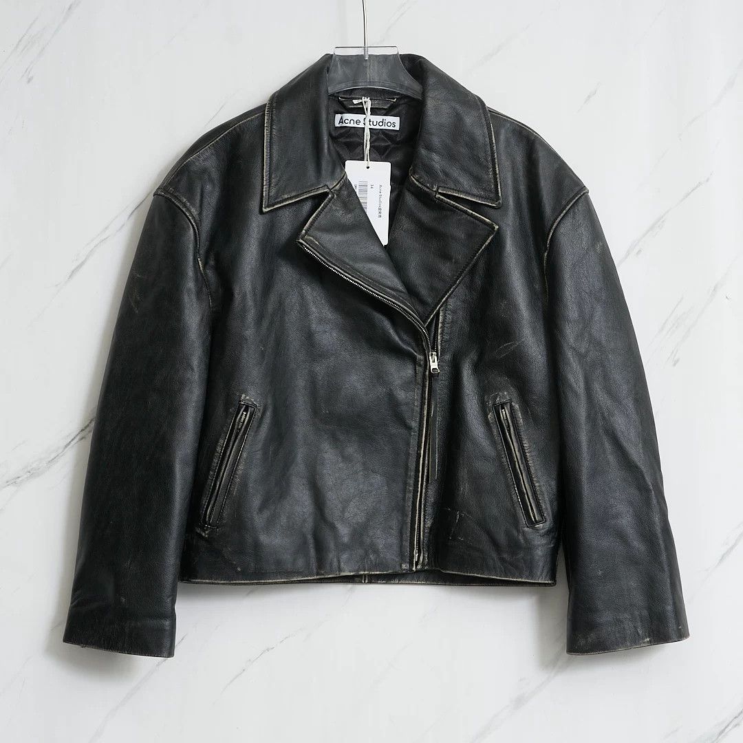 Acne Studios Acne Studios Distressed Leather Jacket Size US M / EU 48-50 / 2 - 1 Thumbnail