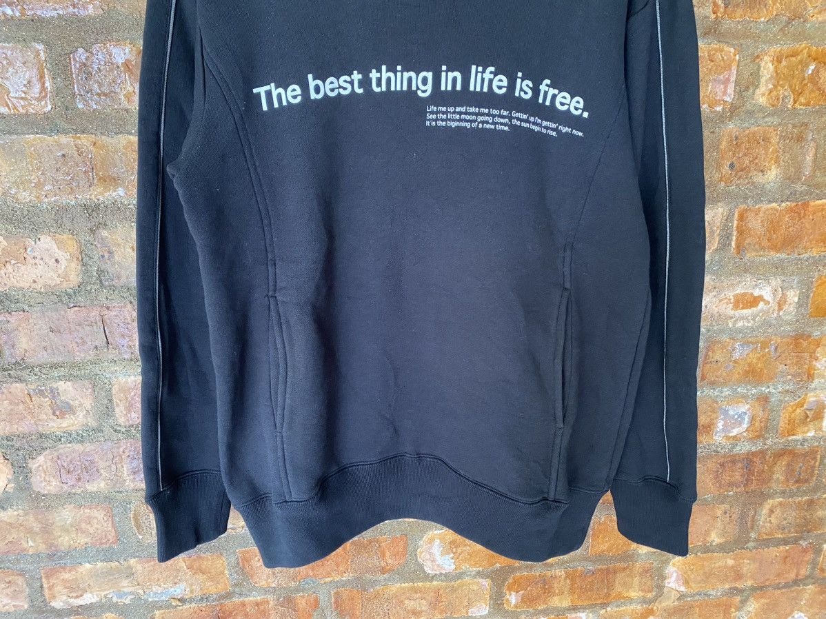 Japanese Brand Vtg Men Bigi Japan Poem life is free hoodie Size US M / EU 48-50 / 2 - 4 Thumbnail