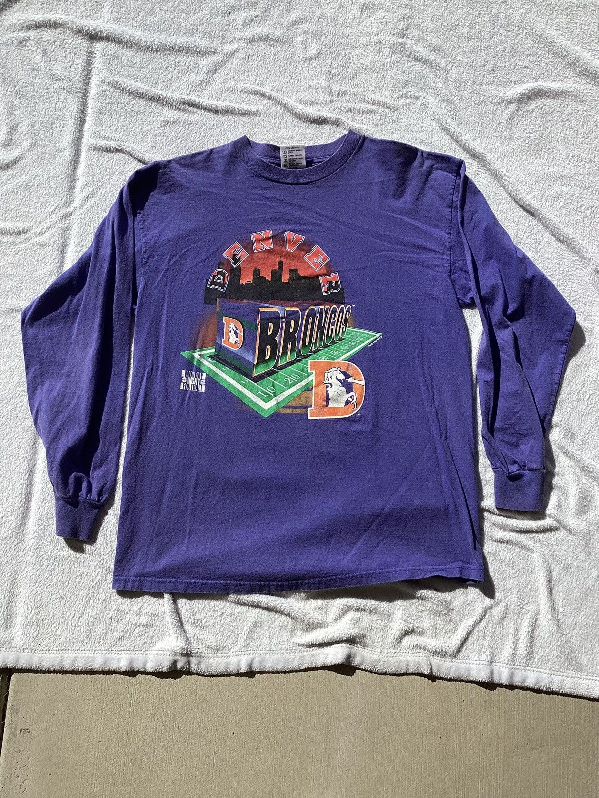 NFL × Vintage Vtg ‘95 Denver broncos Monday night football NFL long sleeve Size US L / EU 52-54 / 3 - 1 Thumbnail