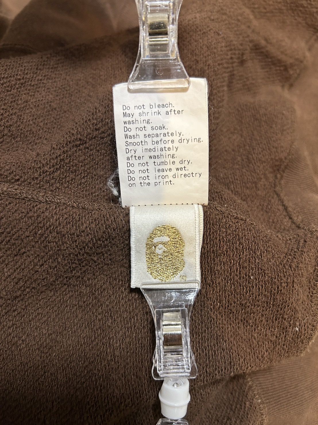 Bape OG Bape Brown Baby Milo Bone Full Zip Hoodie Size US L / EU 52-54 / 3 - 10 Thumbnail