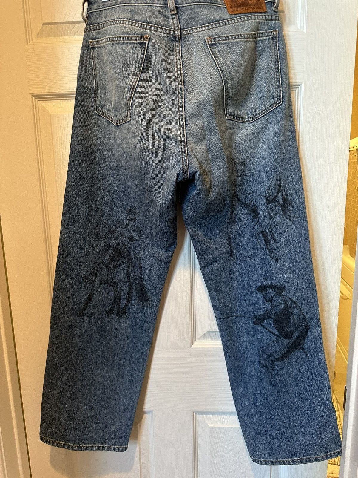 One of These Days One of These Days Straight Leg Jeans | Washed Denim Size US 32 / EU 48 - 2 Thumbnail