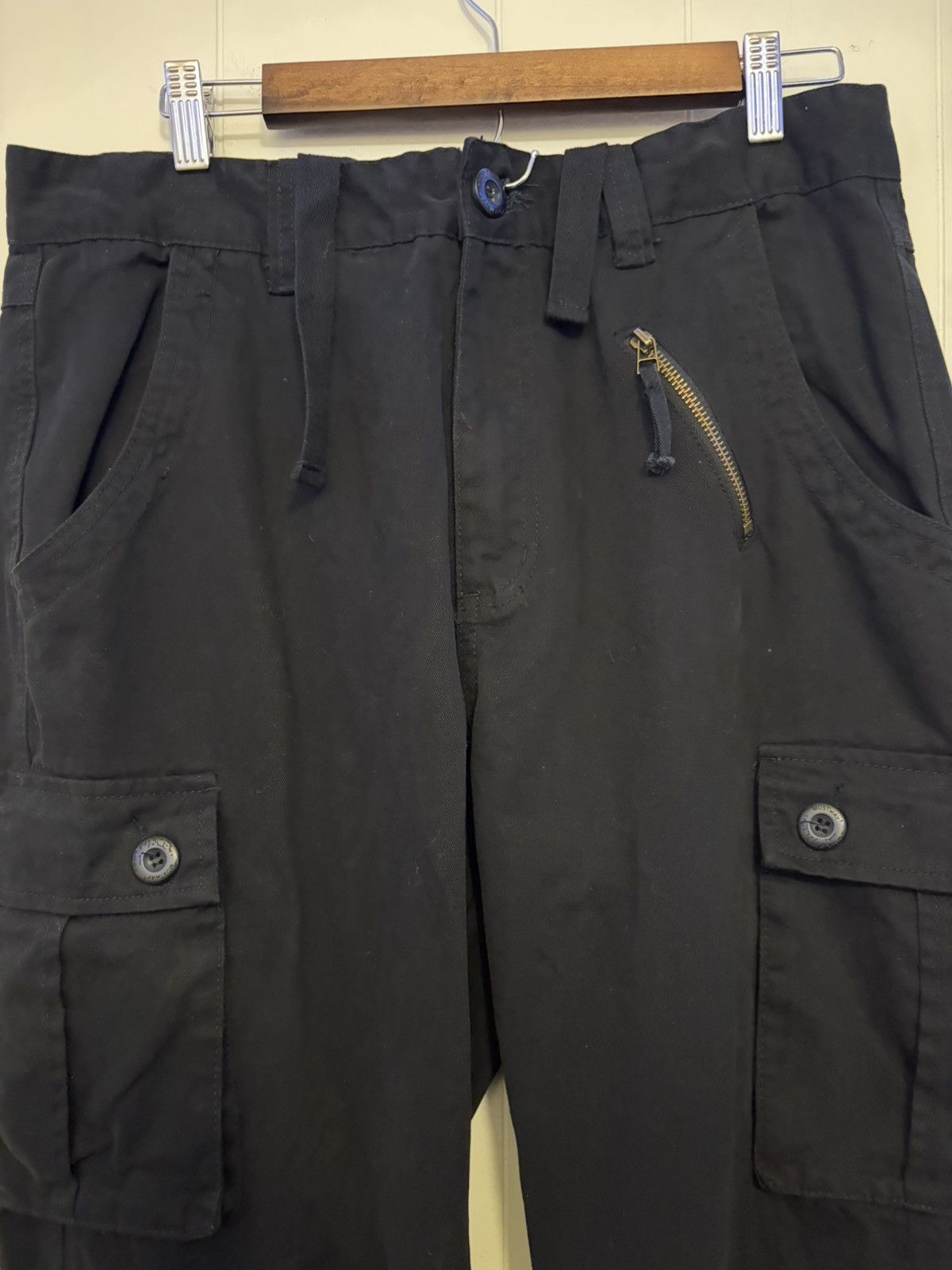 Japanese Brand Mustway black baggy cargo pants Size US 34 / EU 50 - 2 Thumbnail
