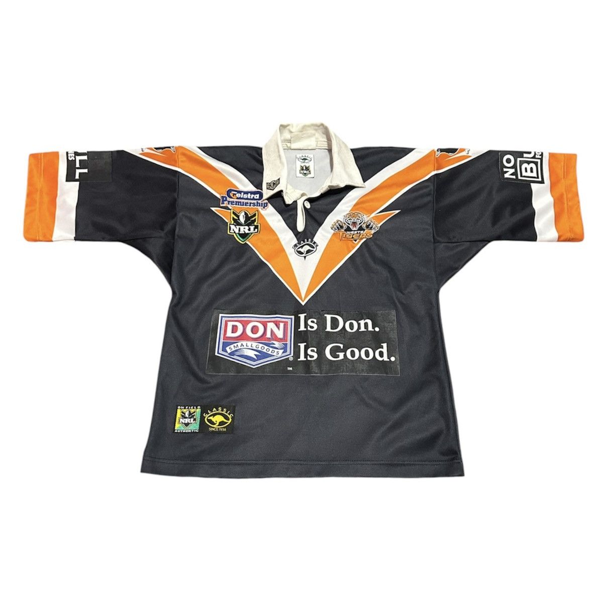 Vtg West NRL rugby Tiger Home Jersey