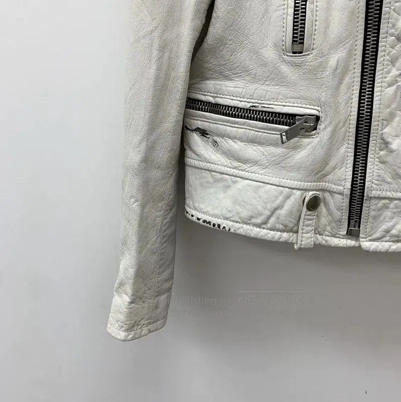 Yves Saint Laurent Saint Laurent White Leather Jacket for Women . Size XS / US 0-2 / IT 36-38 - 4 Thumbnail
