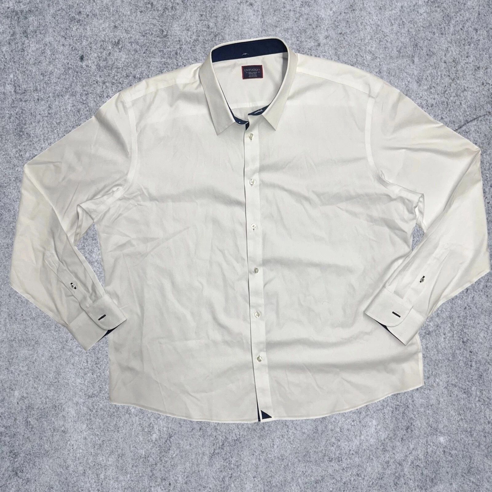 UNTUCKit Untuckit Shirt Wrinkle Free Las Cases Flip Cuff Button Down Size US XXL / EU 58 / 5 - 1 Thumbnail