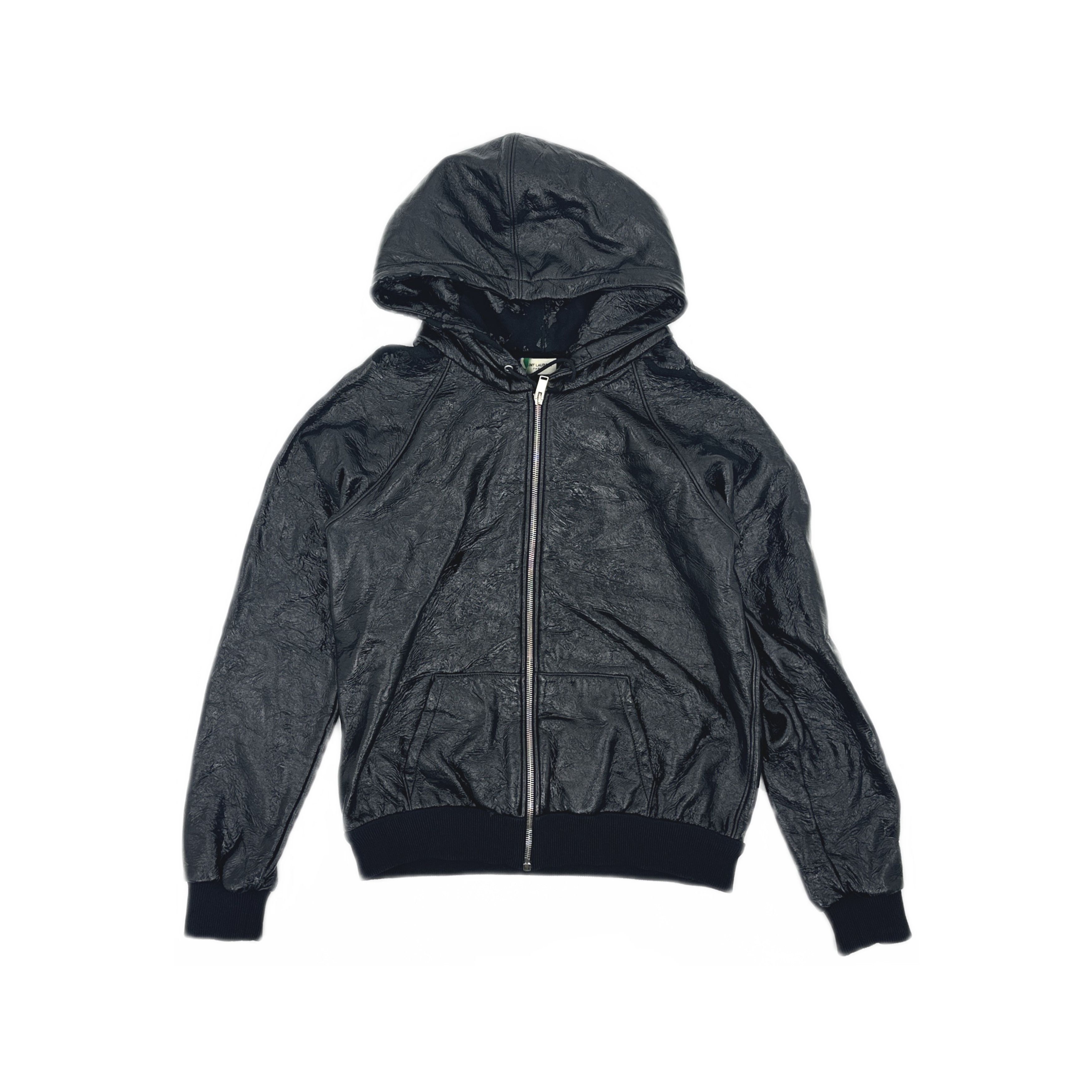Saint Laurent Paris Saint Laurent Leather Zip Hoodie Size M Size US M / EU 48-50 / 2 - 1 Thumbnail