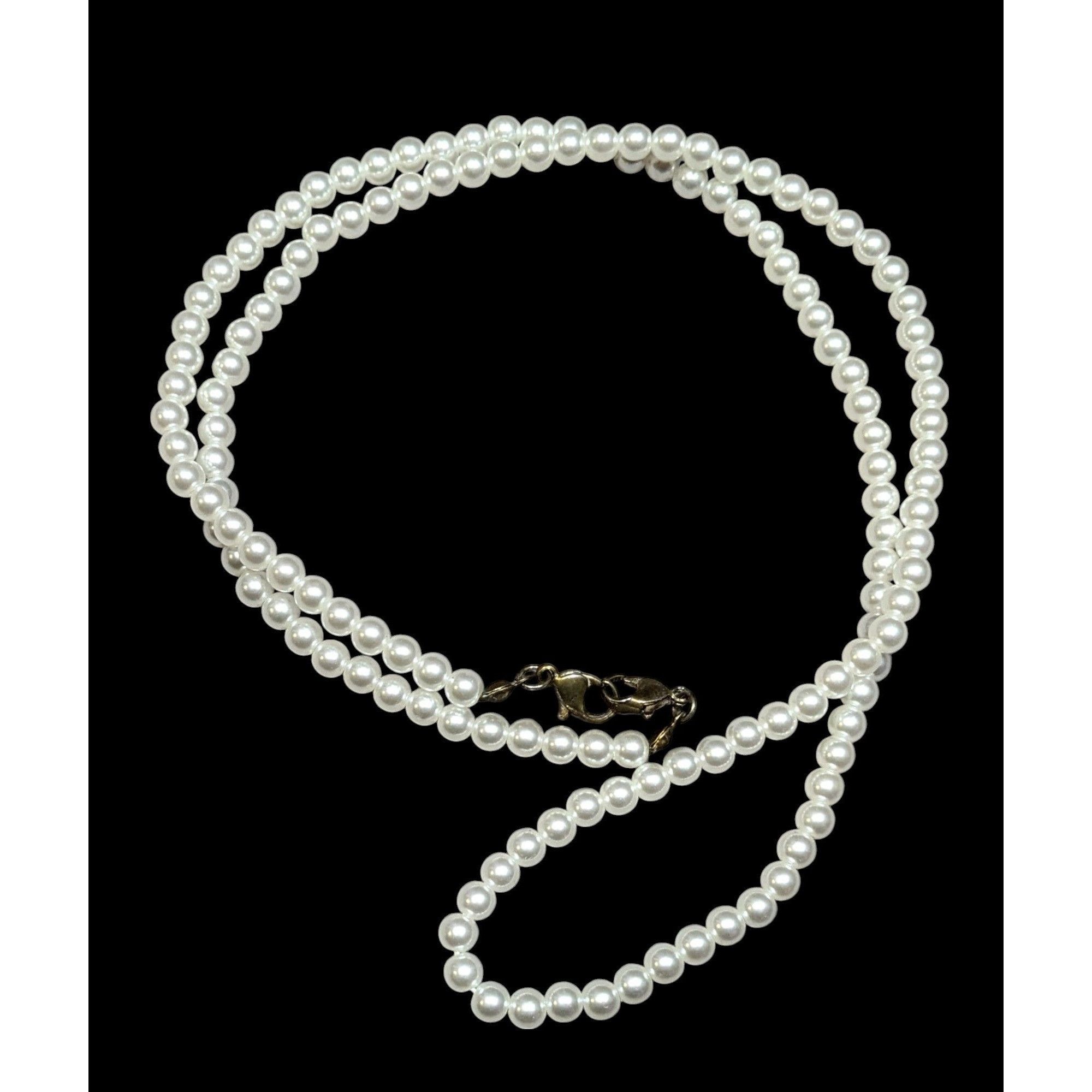 Other Simple Elegant White Faux Pearl Beaded Necklace Size ONE SIZE - 1 Thumbnail