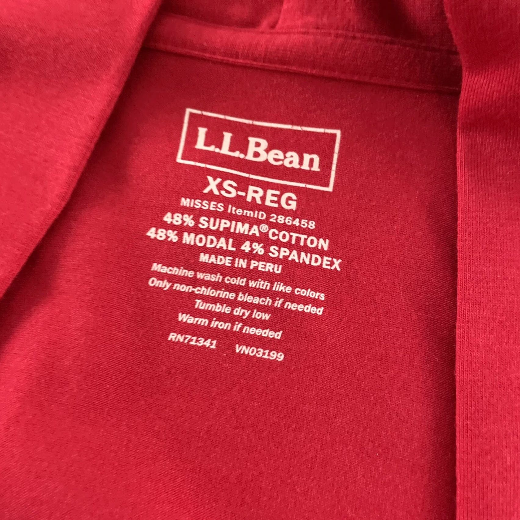 Vintage VINTAGE L.L. Bean Open Front Long Sleeve Shirt Women's XS Red Cotton Blend Open Front Blouse XS Womens Size XS / US 0-2 / IT 36-38 - 3 Thumbnail