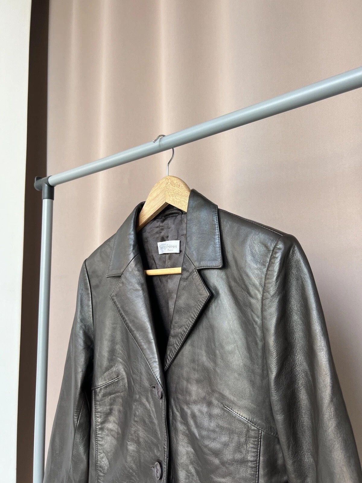 Other Sprung Freres Leather Jacket Womens Size 36 or S Paris Size S / US 4 / IT 40 - 4 Thumbnail