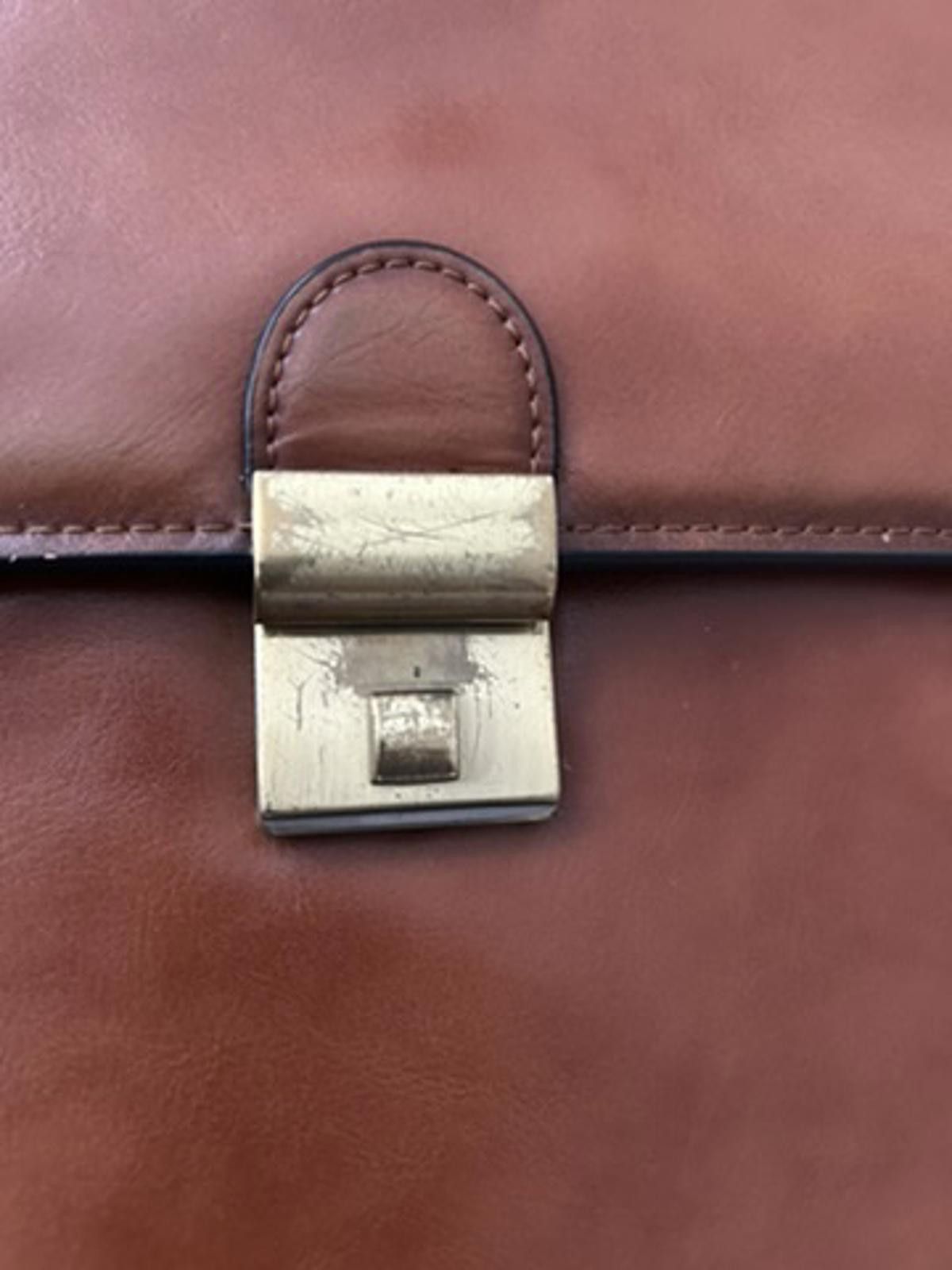 Designer Banuce Leather Briefcase Crossbody Size ONE SIZE - 3 Thumbnail