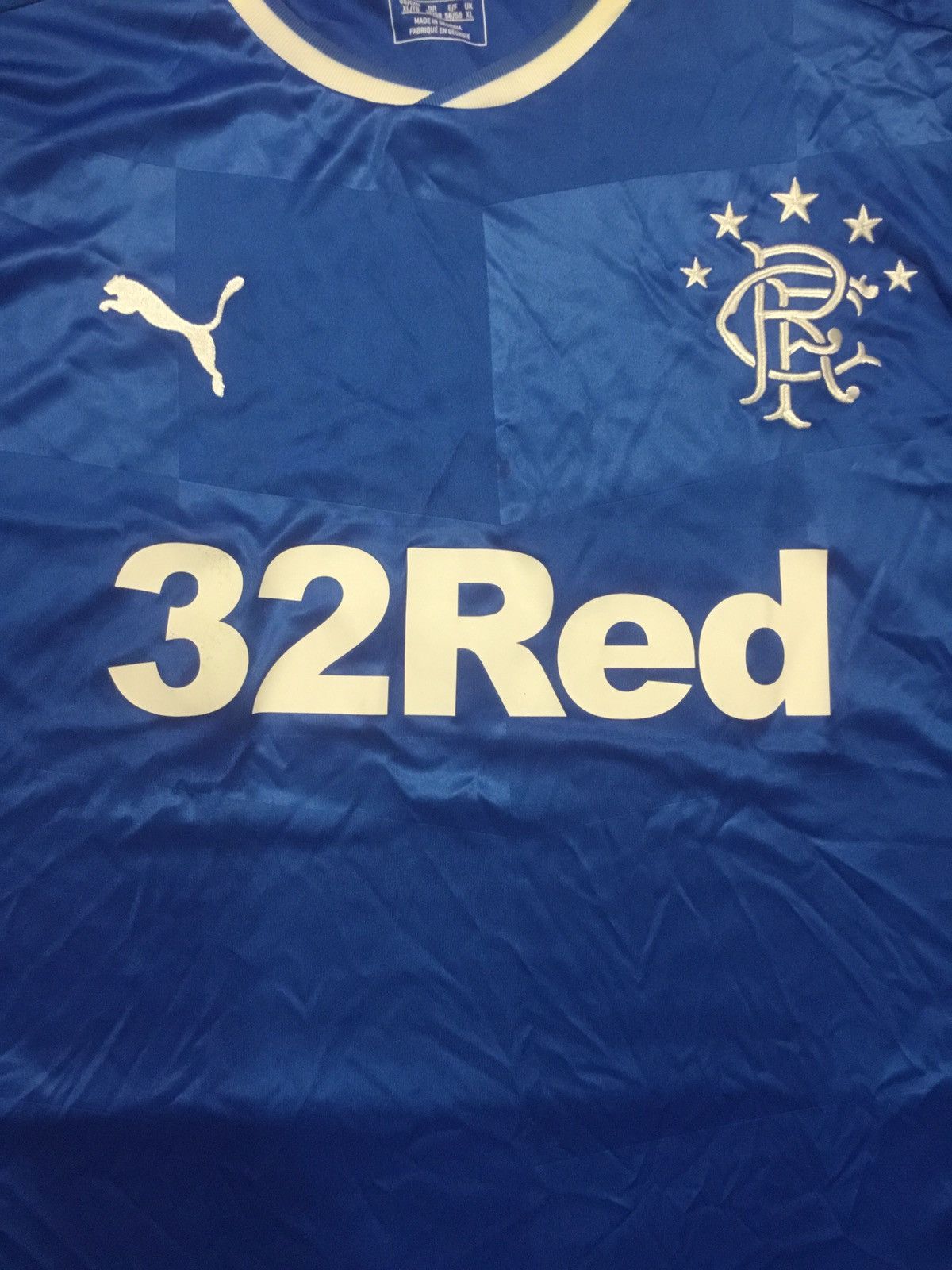 Puma Men’s Rangers 16/17 Home Top XL Excellent Condition Size US XL / EU 56 / 4 - 5 Thumbnail