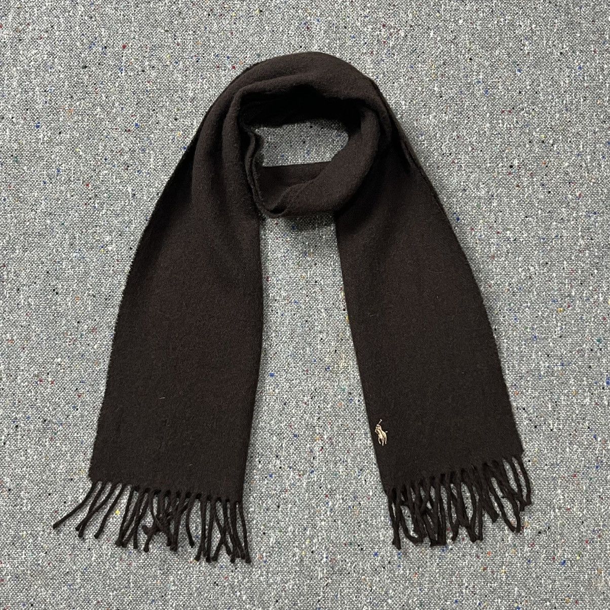 Polo Ralph Lauren Vintage Polo Ralph Lauren Nutmeg/Brown Lambswool Scarf Size ONE SIZE - 10 Thumbnail