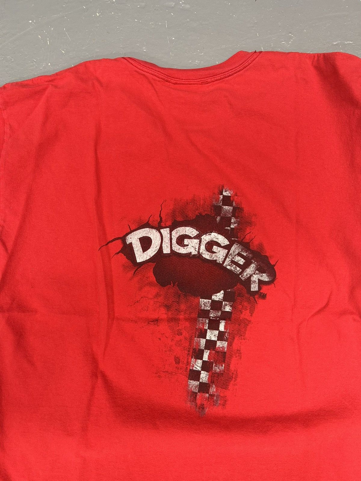 NASCAR × Vintage Crazy Vintage Y2K Essential Red Nascar Digger Graphic Shirt Size US XL / EU 56 / 4 - 4 Thumbnail