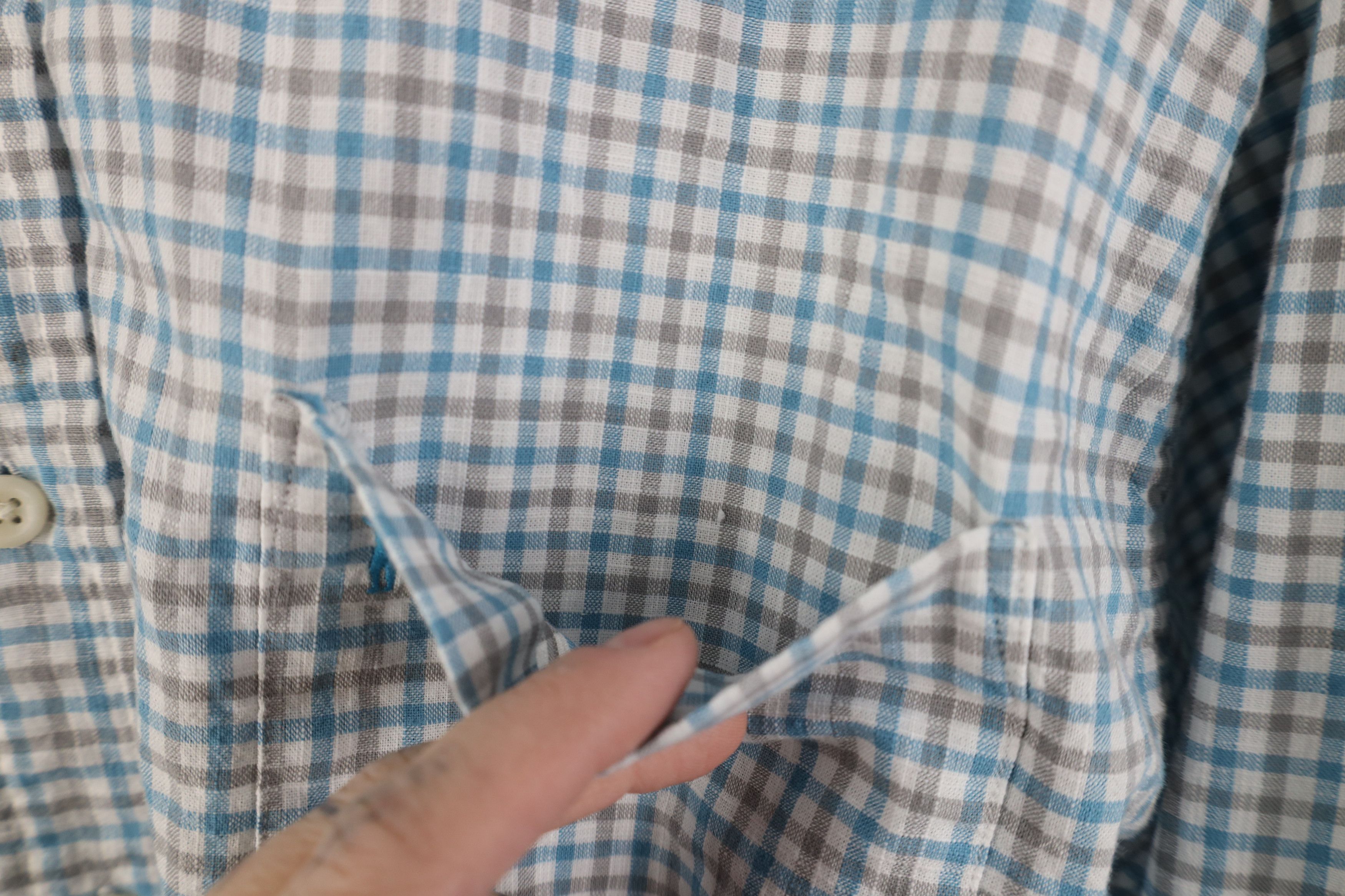 johnnie-O Johnnie O Hangin Out Weave Collared Button Down Shirt Plaid Size US XL / EU 56 / 4 - 5 Thumbnail