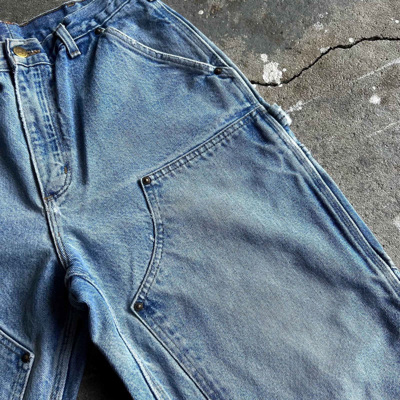 Carhartt × Vintage Carhartt denim blue jean double knee work carpenter pants Size US 29 - 7 Thumbnail
