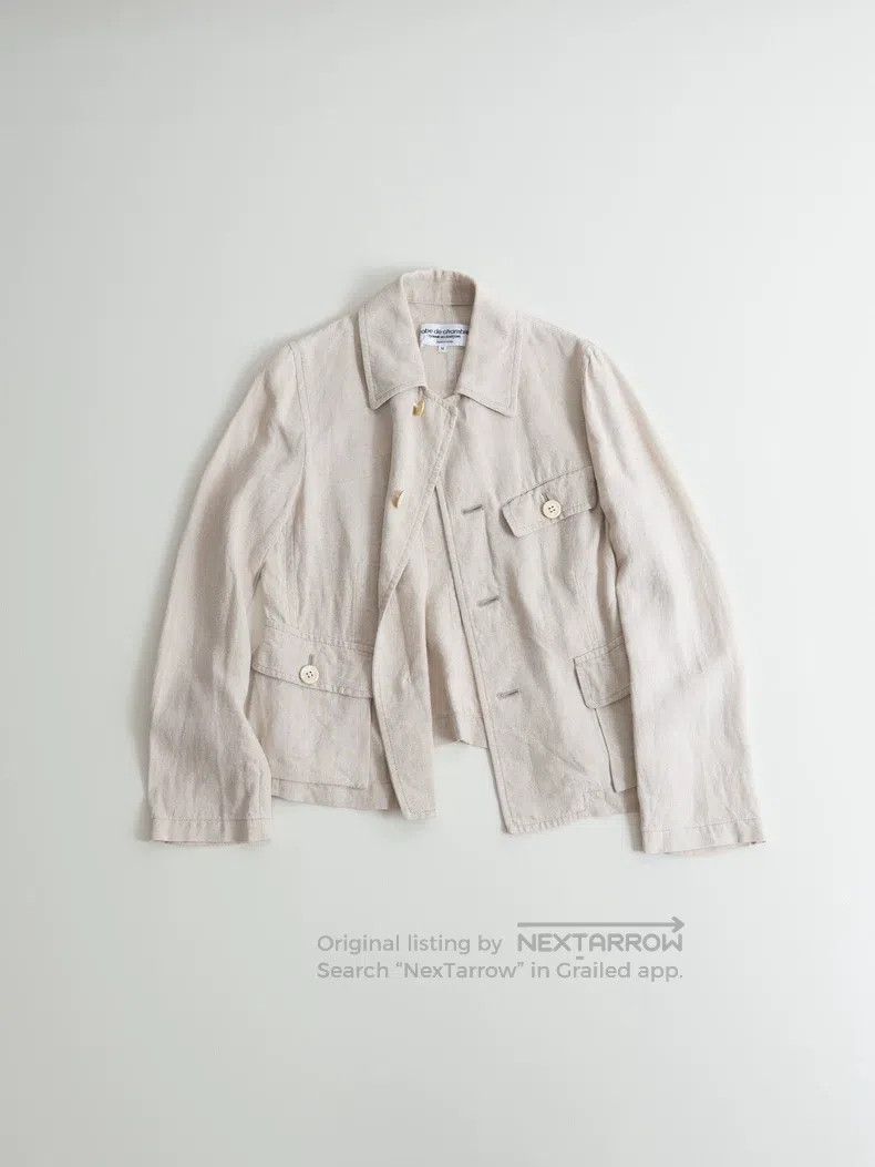 Comme Des Garcons Beige linen coat