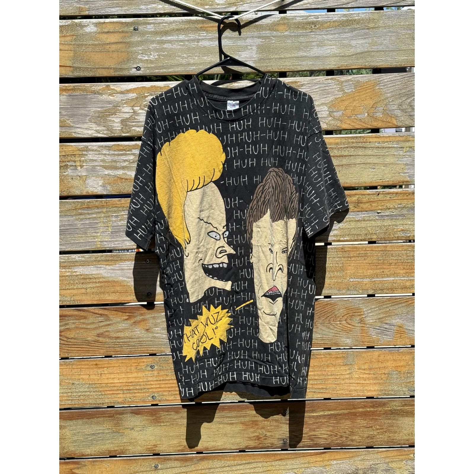 image of Vintage 1993 Beavis & Butthead Huh-Huh 90’S Mtv XL in Black, Men's