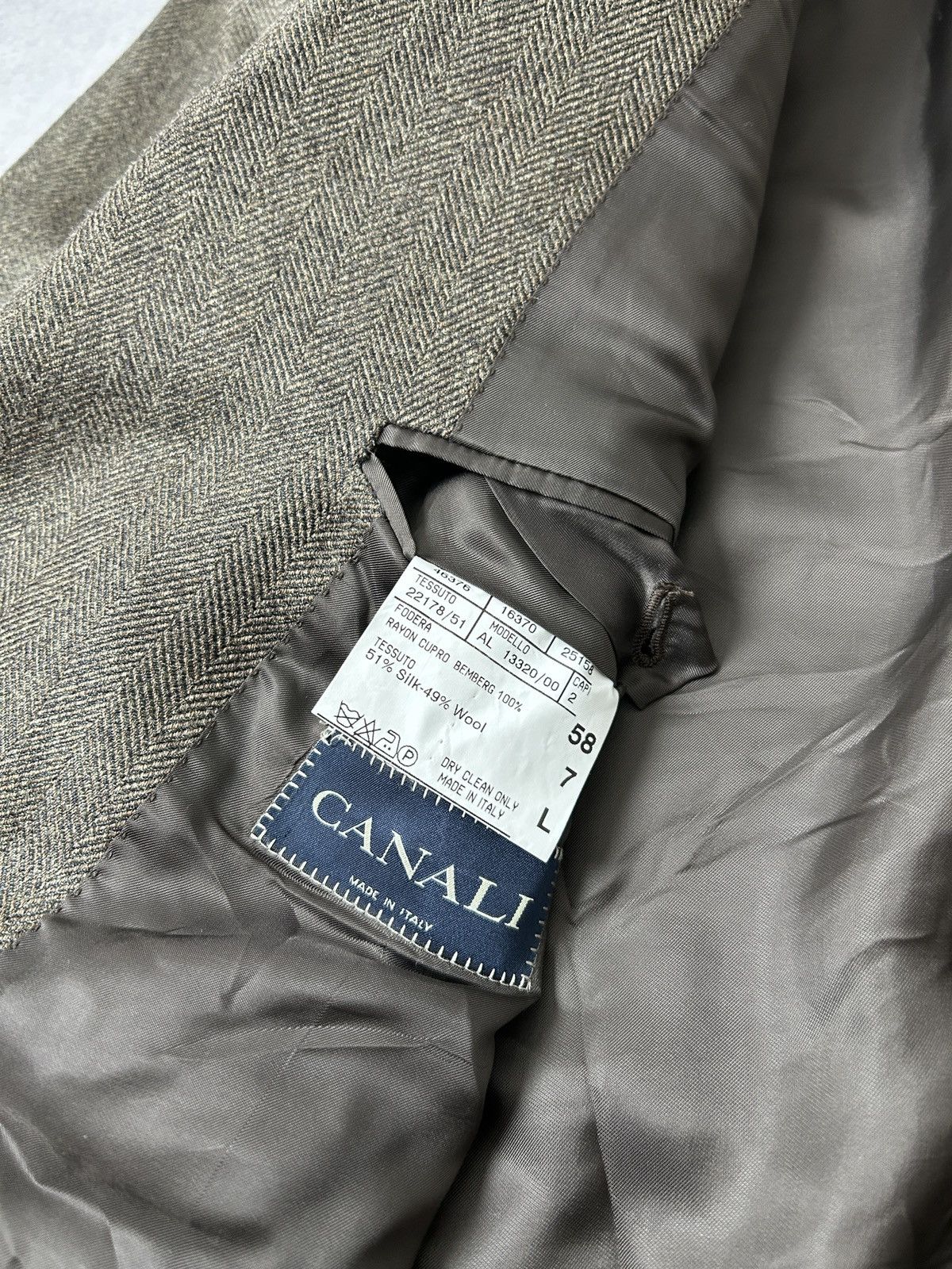 Canali Canali blazer tweed made in italy mens L Size 46L - 6 Thumbnail