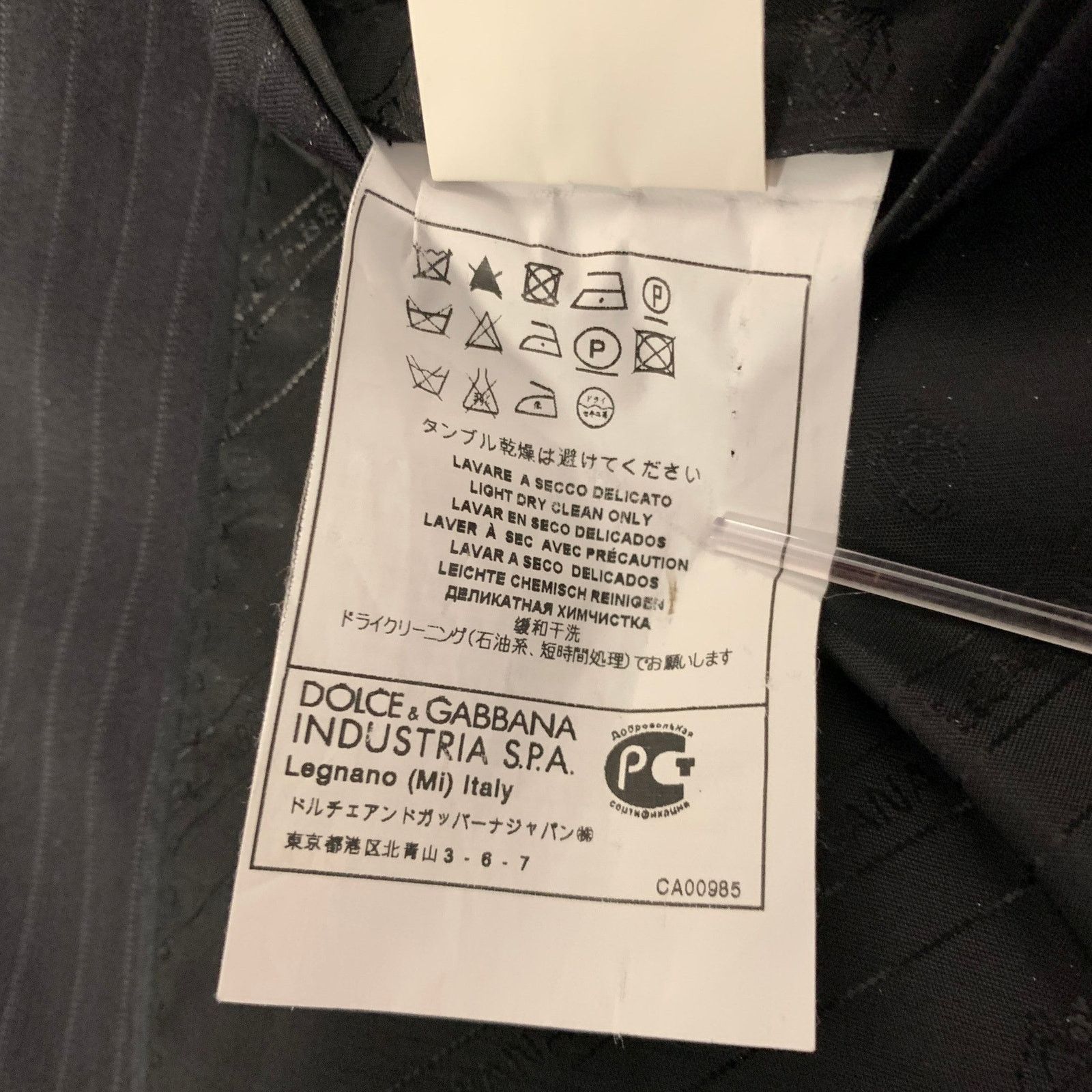 Dolce & Gabbana DOLCE & GABBANA Size 36 Black Pinstripe Wool Blend Jacket Size 36R - 6 Thumbnail