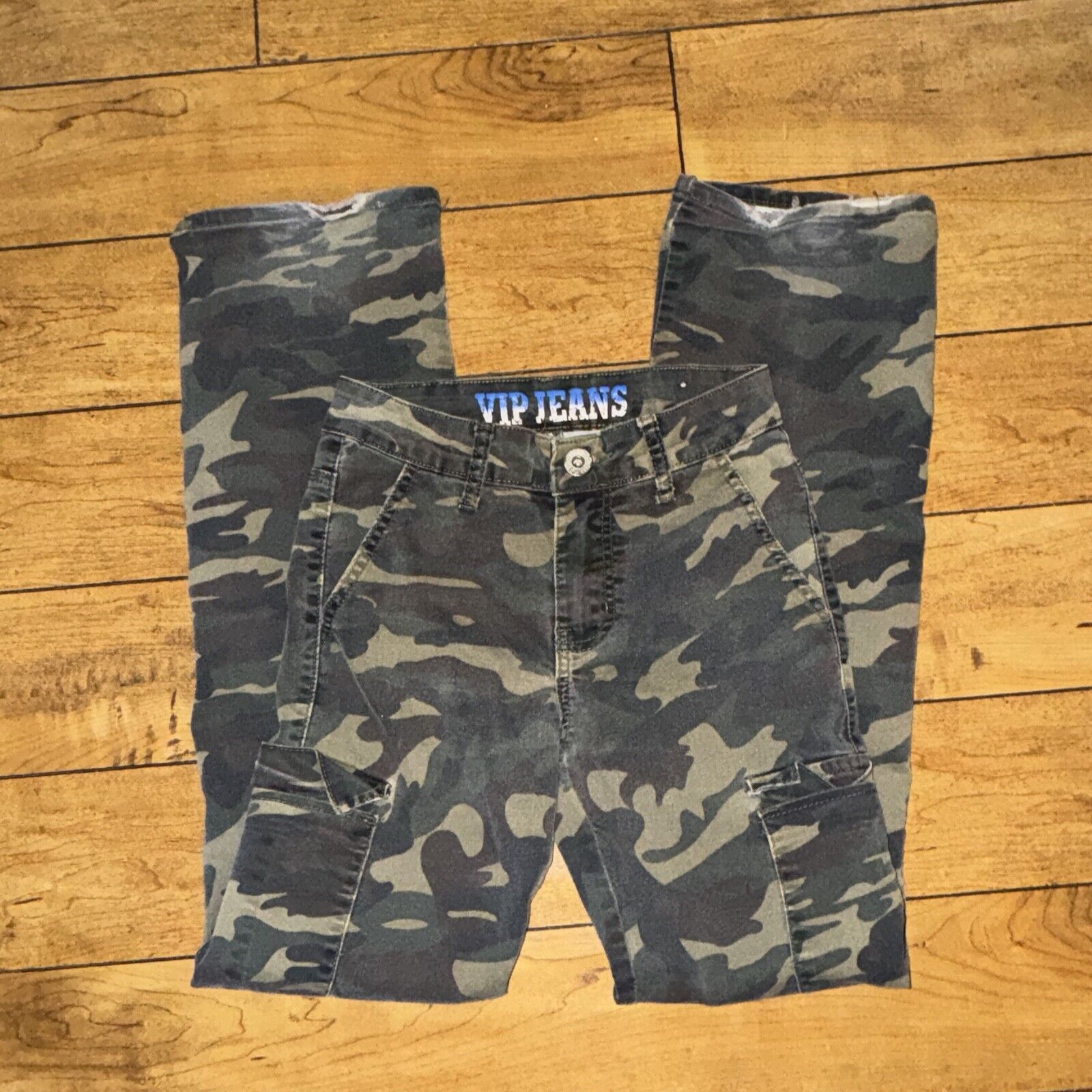 Japanese Brand × Vintage Women’s VIP Jeans Camo Cargo 24x32 Measured Size 24" / US 00 / IT 34 - 3 Thumbnail