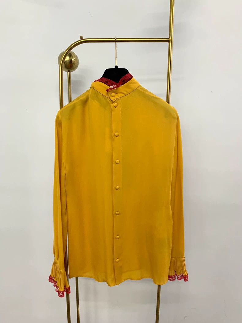 Gucci Gucci Yellow and red silk shirt Size XS / US 0-2 / IT 36-38 - 2 Thumbnail