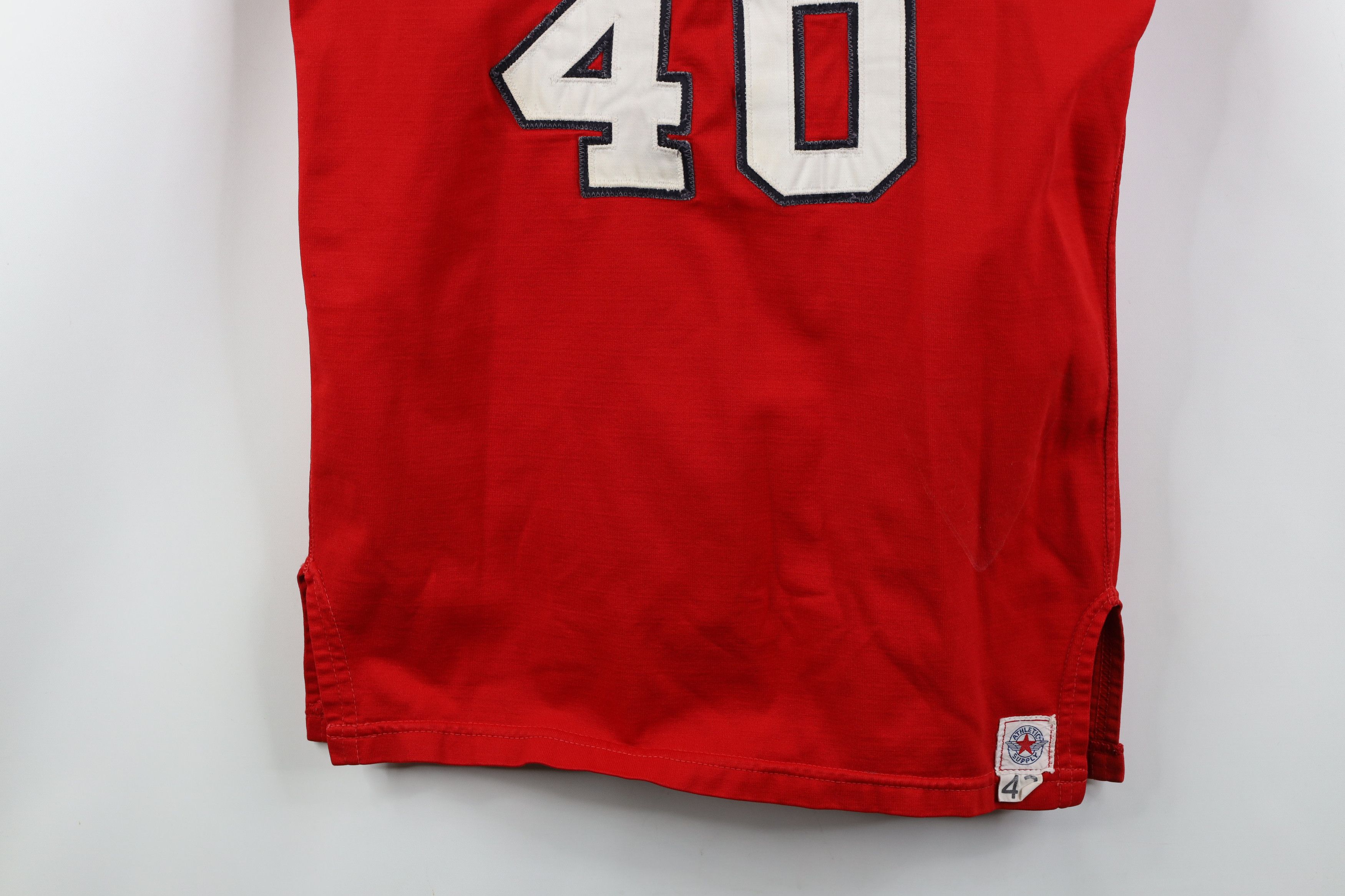 Vintage Vintage 50s 60s Durene Rayon Basketball Jersey Red USA #40 Size US XXL / EU 58 / 5 - 3 Thumbnail