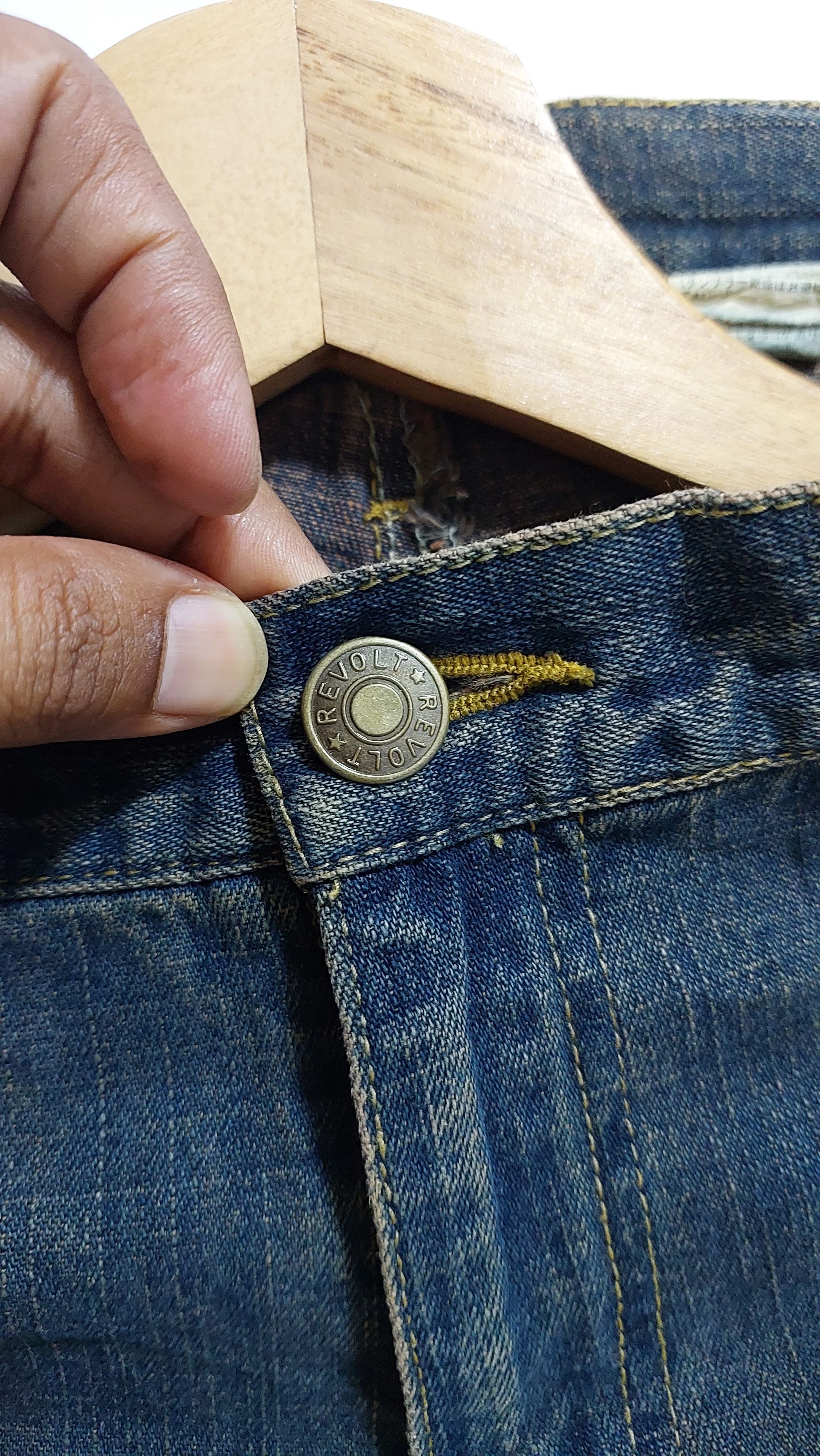 Japanese Brand REVOLT FLARE JEANS PANT Size 29" - 7 Thumbnail