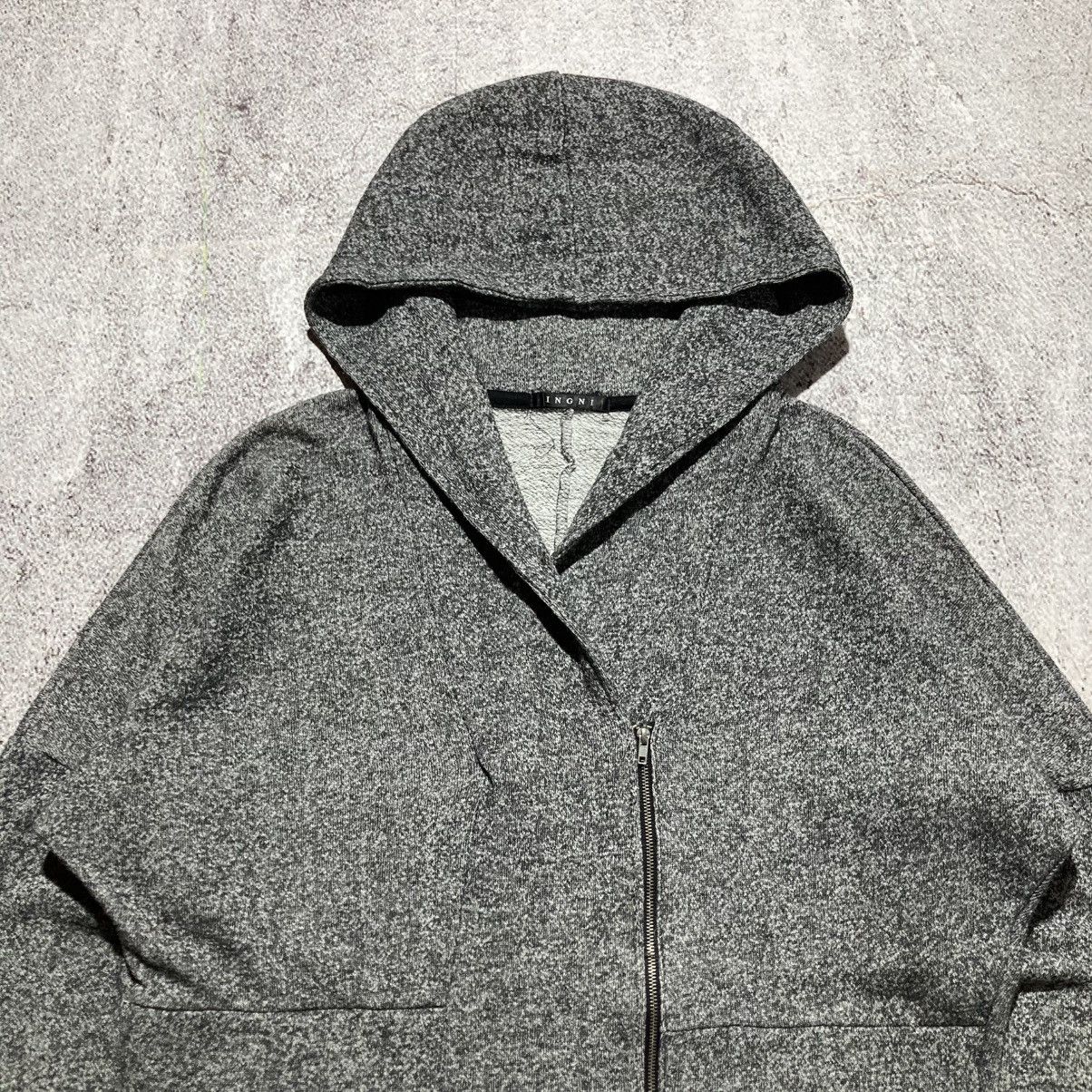 Japanese Brand 2000s Igni Knitted Ziphoodie Beauty Beast Lgb Charcoal Size US XL / EU 56 / 4 - 2 Thumbnail