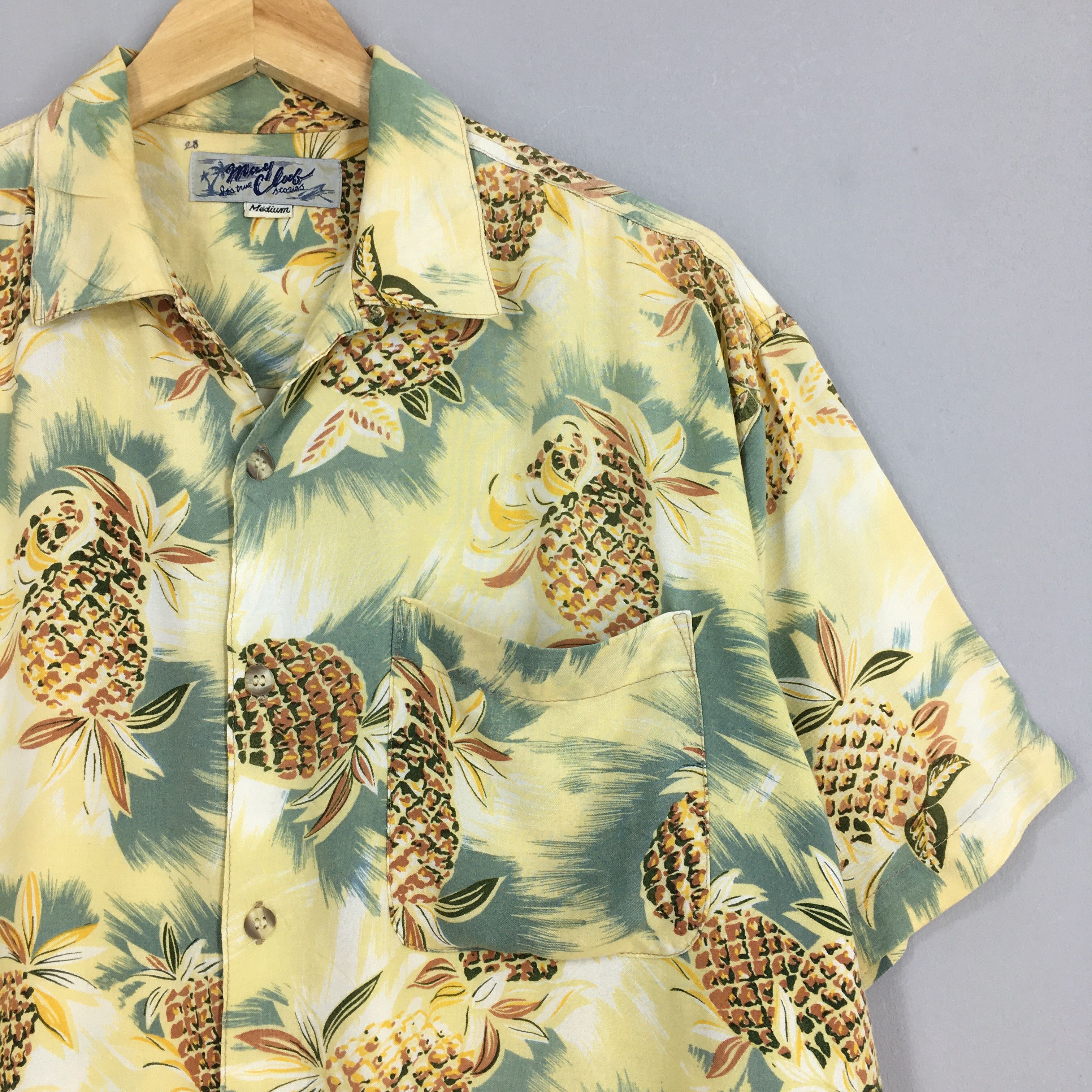 Life's a Beach Vintage Hawaiian Pineapples Aloha Tropical Shirt Medium Size US M / EU 48-50 / 2 - 2 Thumbnail