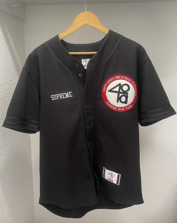 Supreme Supreme/40 Acres Twill Baseball Jersey | Grailed
