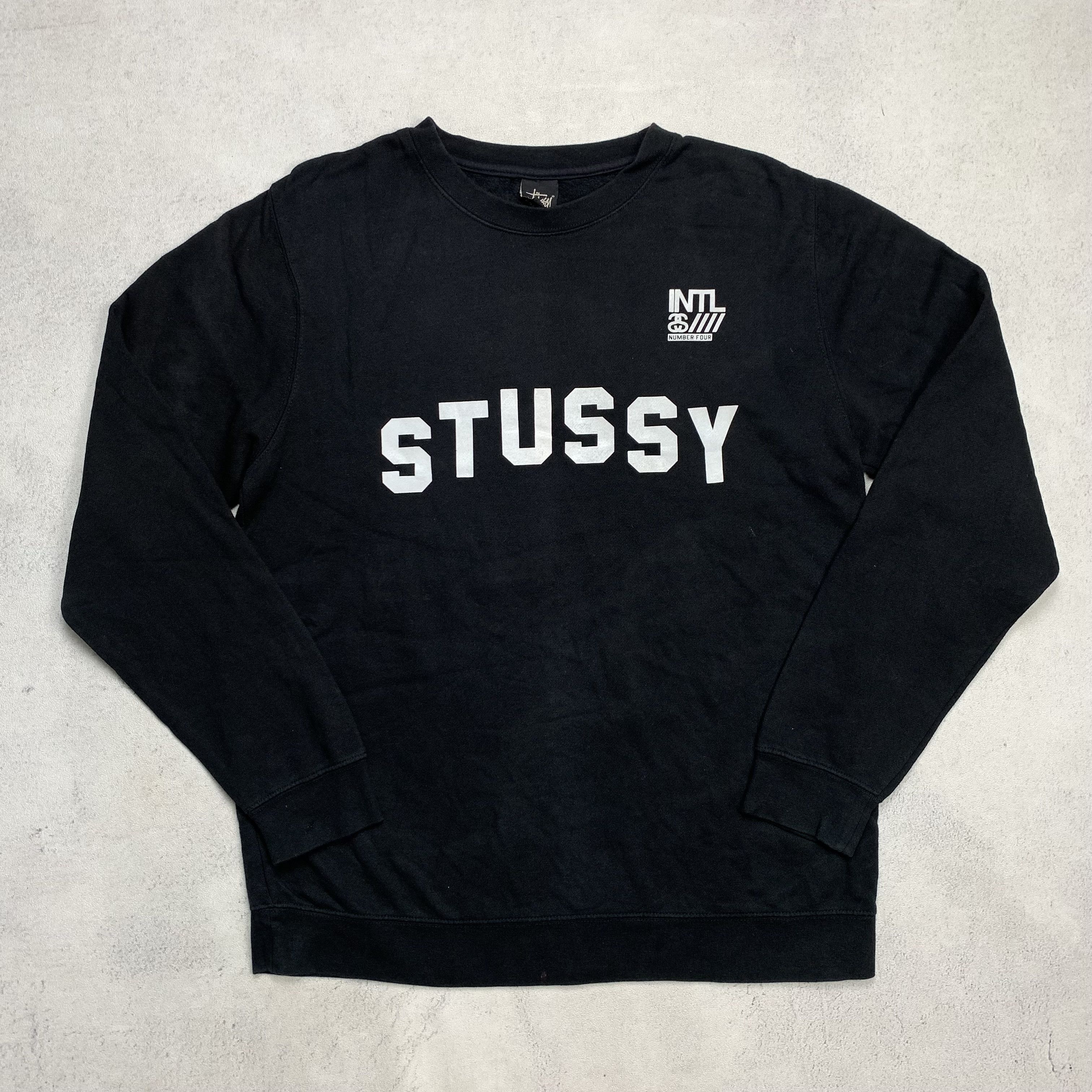 Tシャツ・カットソー Nike x Stussy International Crewneck Sweatshirt black grey Nike x Stussy International Crewneck Sweatshirt Black Men's