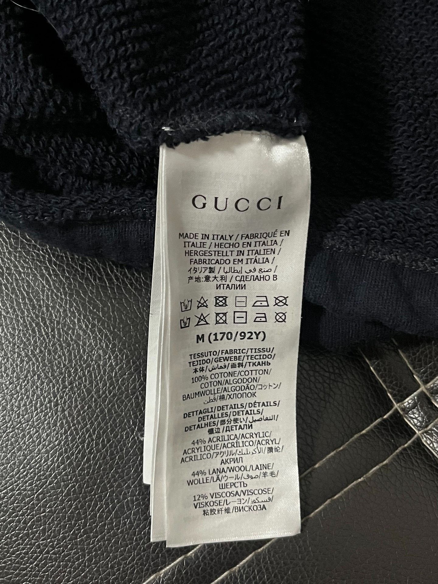 Gucci Gucci Black belt logo half-zipper hooded sweatshirt 2501-Ne Size US M / EU 48-50 / 2 - 5 Thumbnail