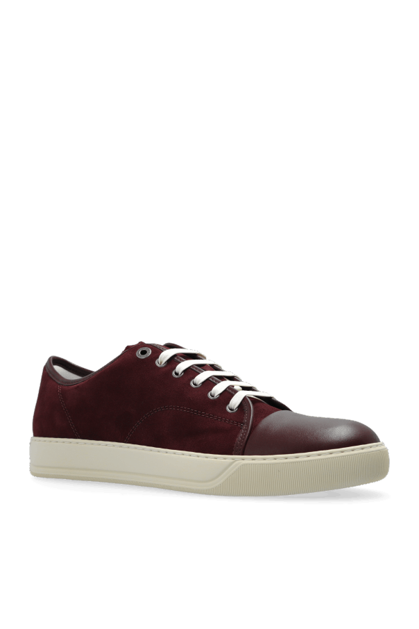 Lanvin o1w1db11124 Nappa Cap Toe Sneakers in Burgundy Size US 7 / EU 40 - 4 Thumbnail